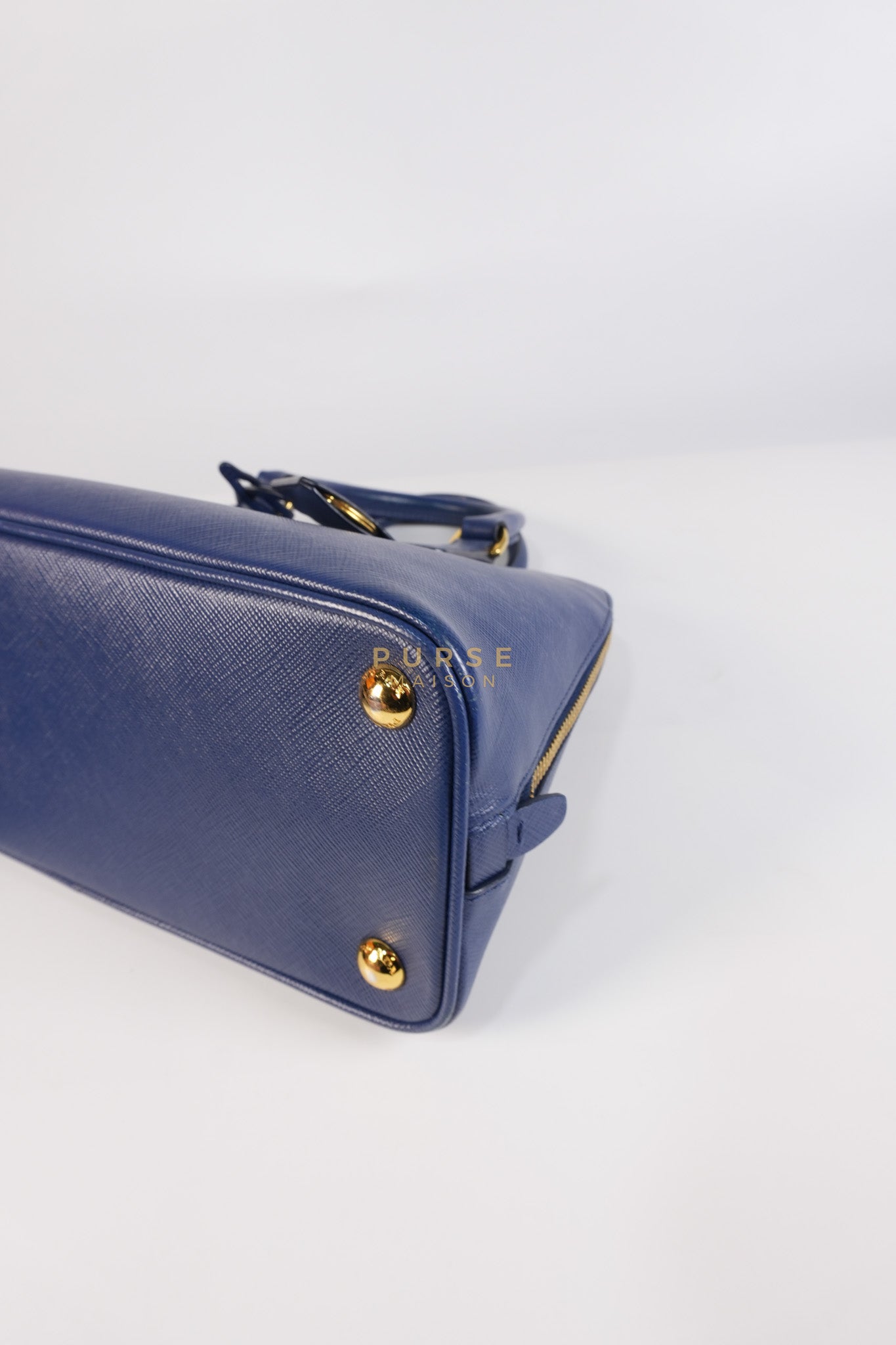 Promenade 2Way Shoulder Bag in Dark Blue Saffiano Lux Leather