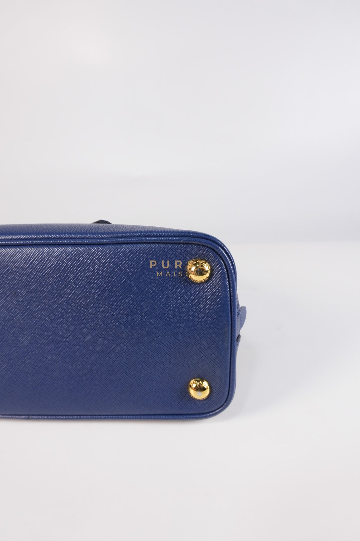 Promenade 2Way Shoulder Bag in Dark Blue Saffiano Lux Leather