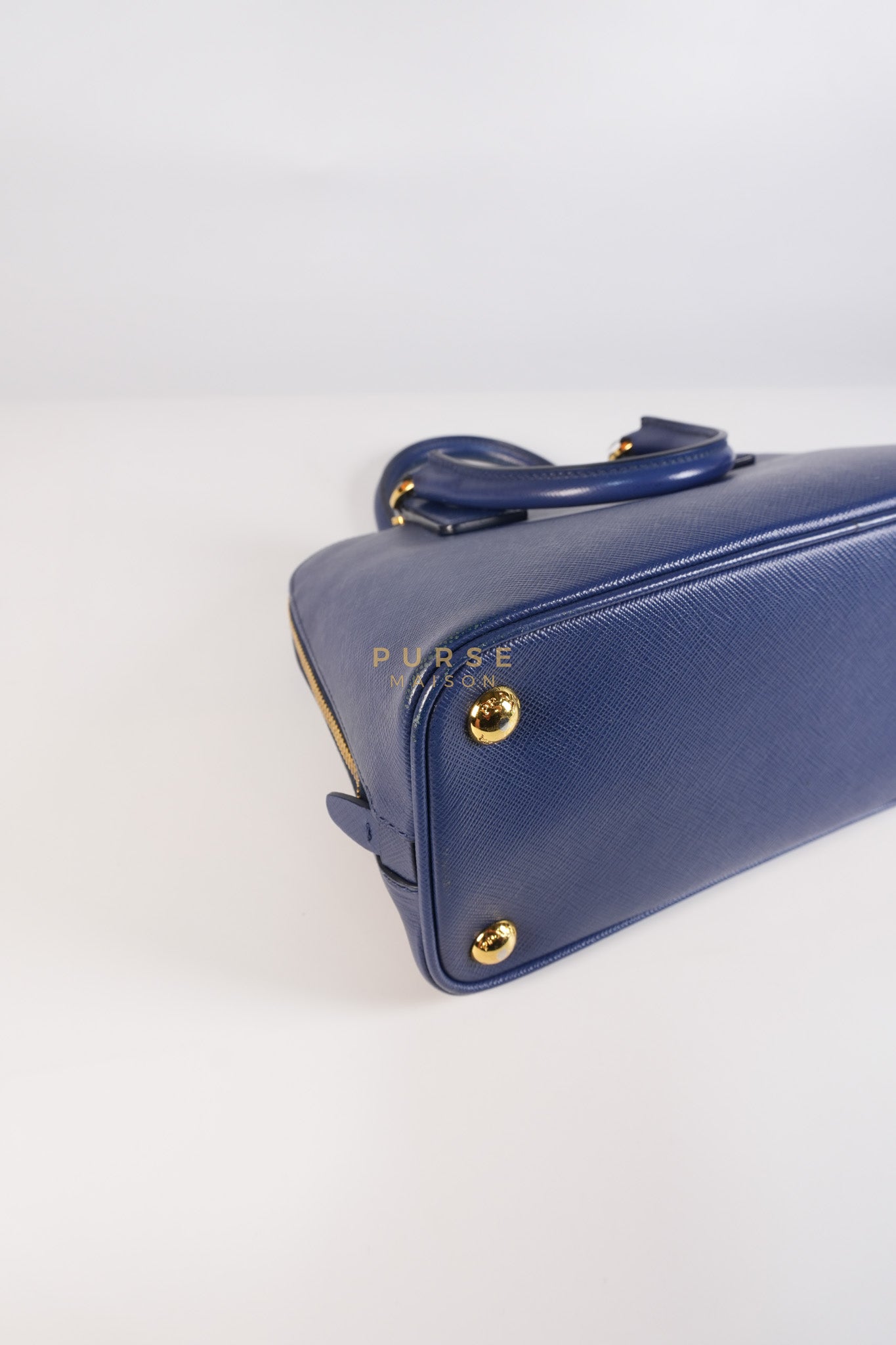 Promenade 2Way Shoulder Bag in Dark Blue Saffiano Lux Leather