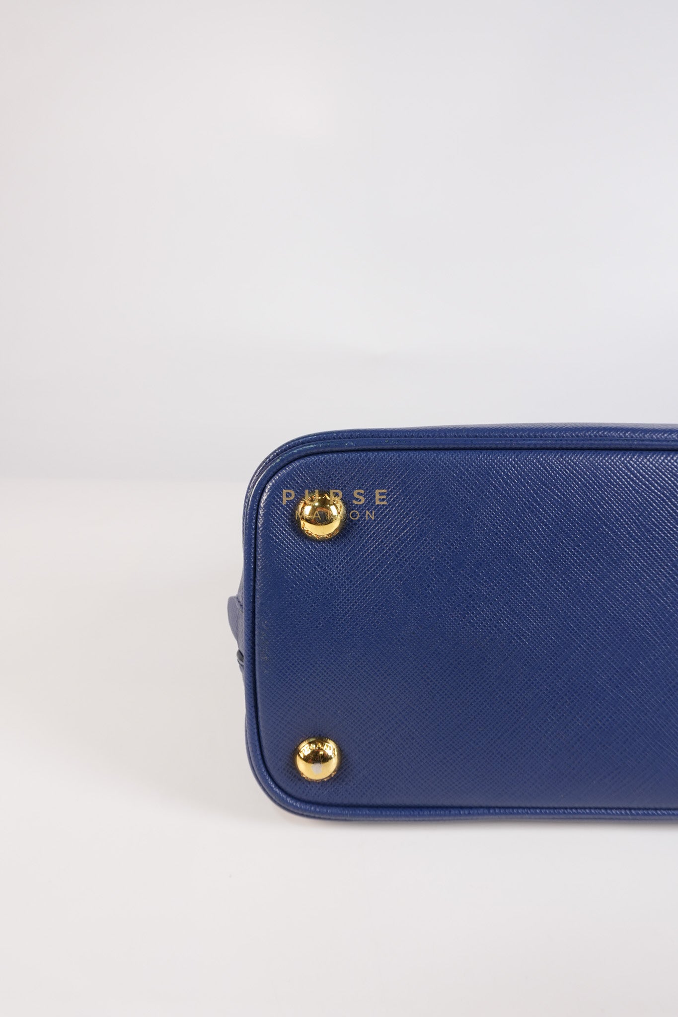 Promenade 2Way Shoulder Bag in Dark Blue Saffiano Lux Leather