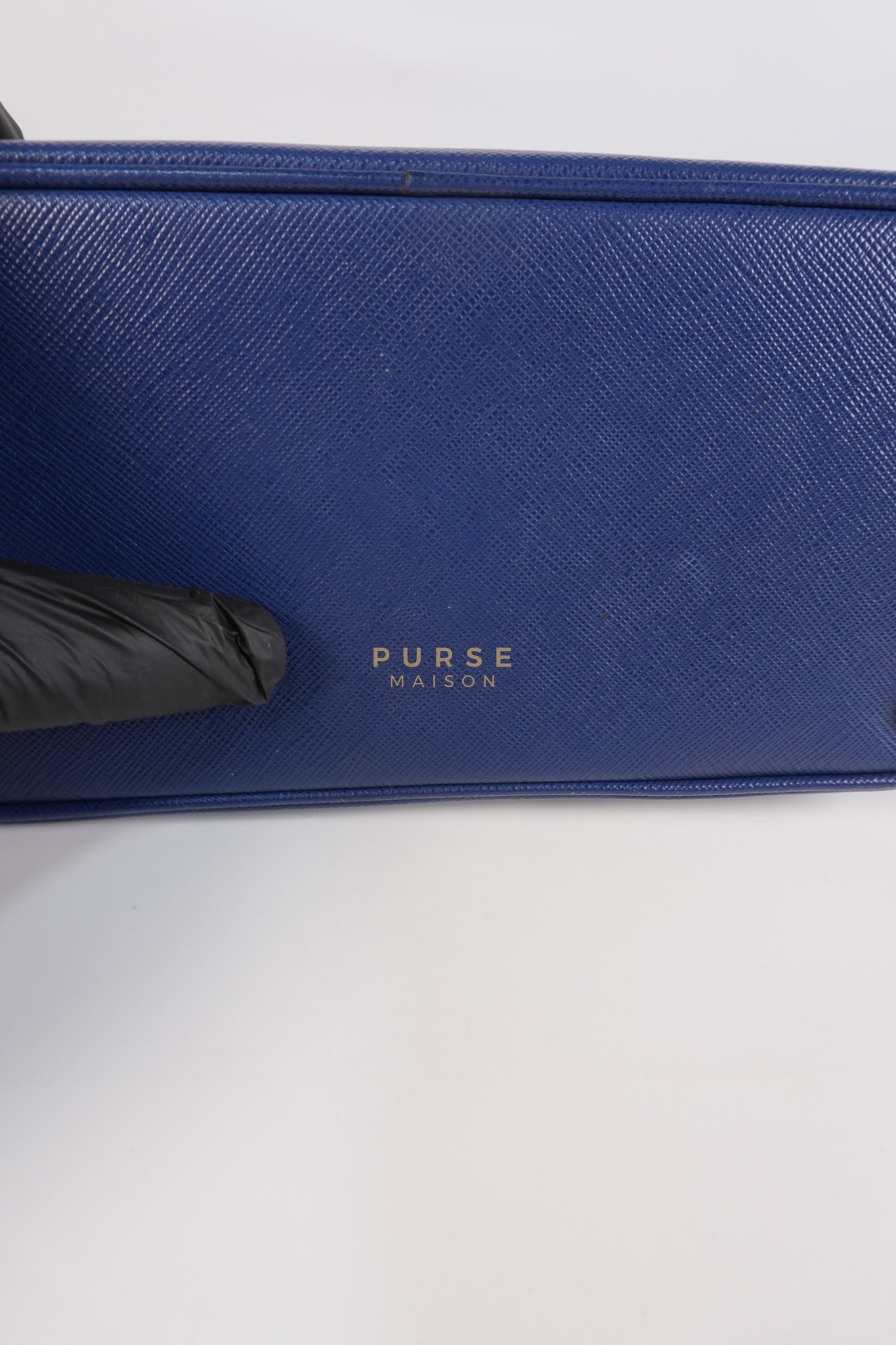 Promenade 2Way Shoulder Bag in Dark Blue Saffiano Lux Leather
