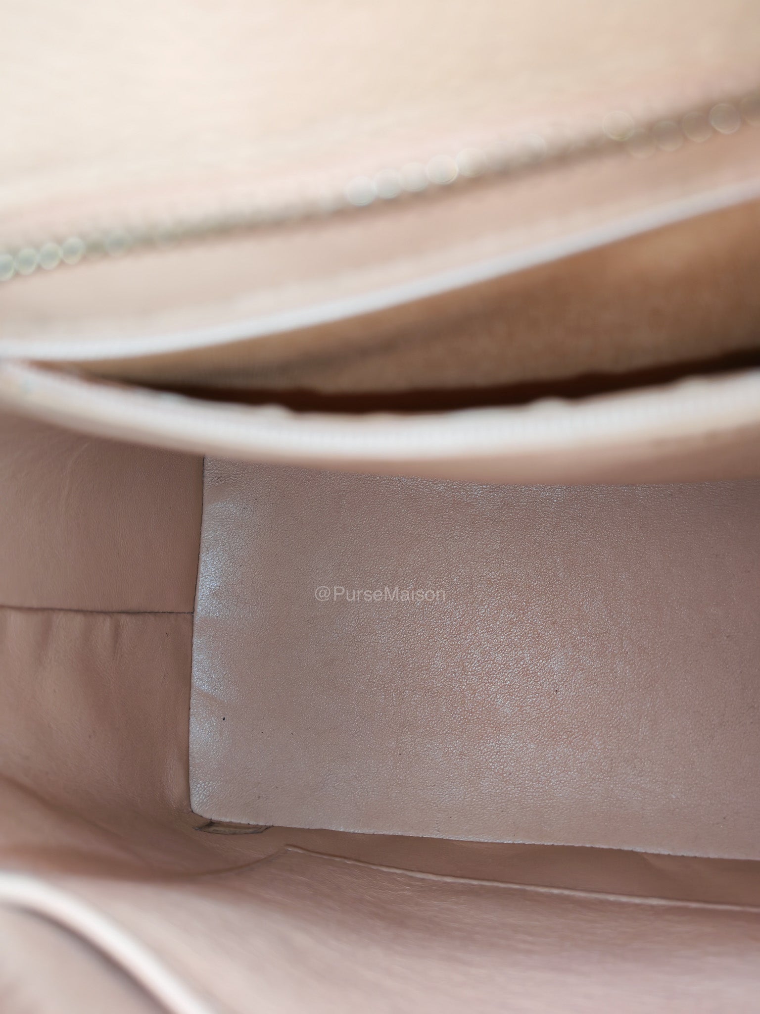Chanel Vintage Medallion Tote Bag in Peach Caviar Leather Gold Hardware (Series 8)