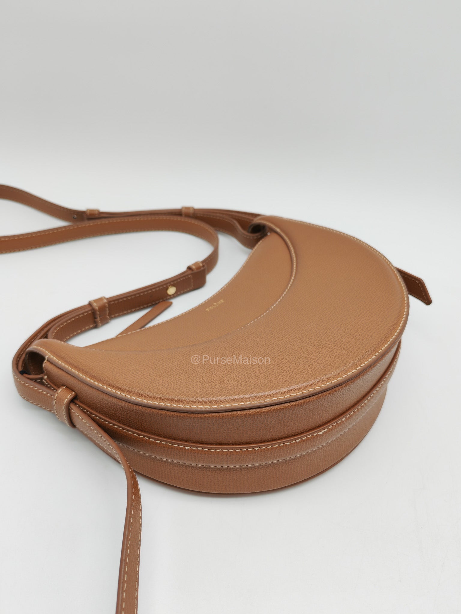 Polene Numero Dix Bag in Camel Grained Leather