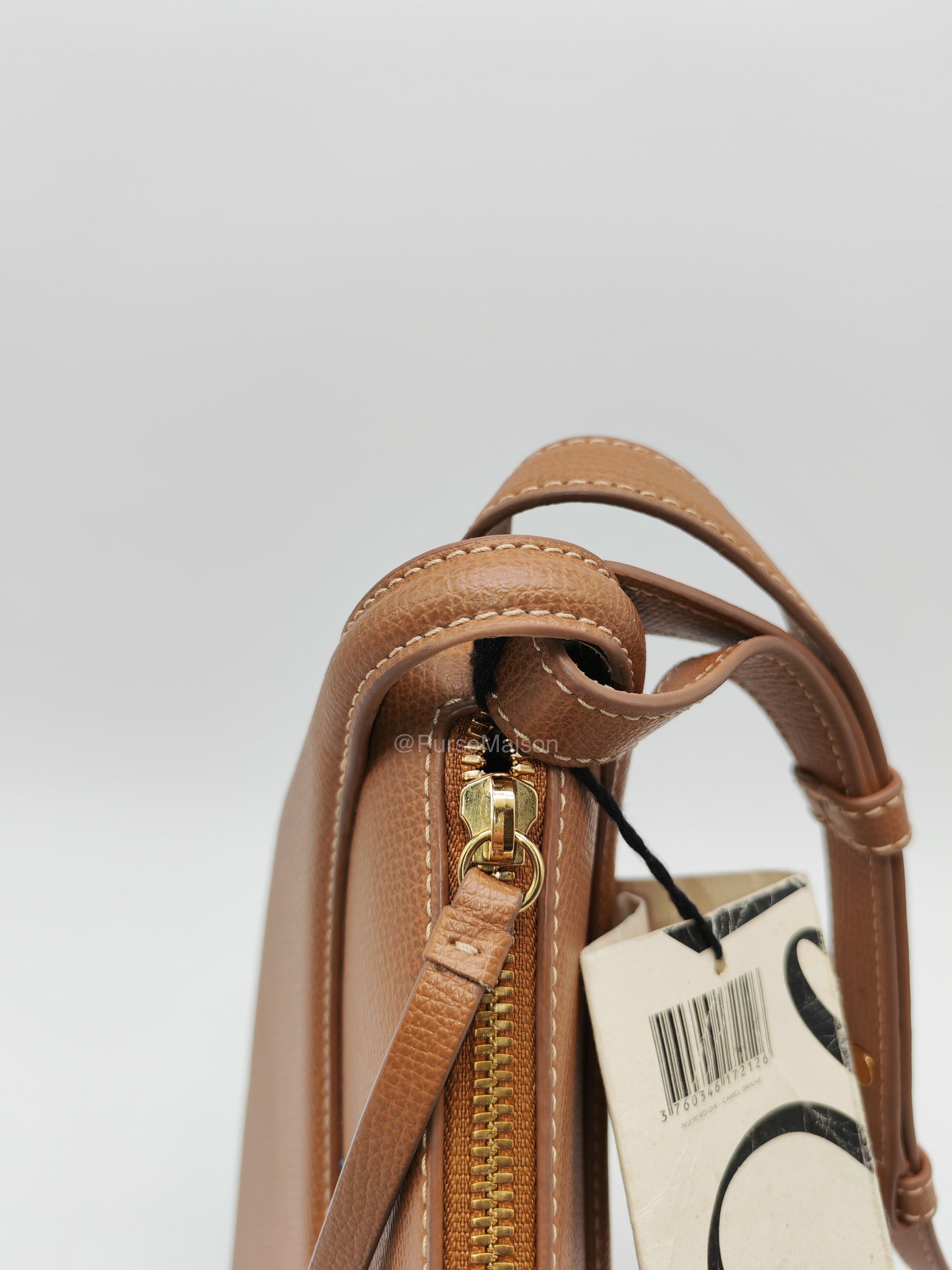 Polene Numero Dix Bag in Camel Grained Leather