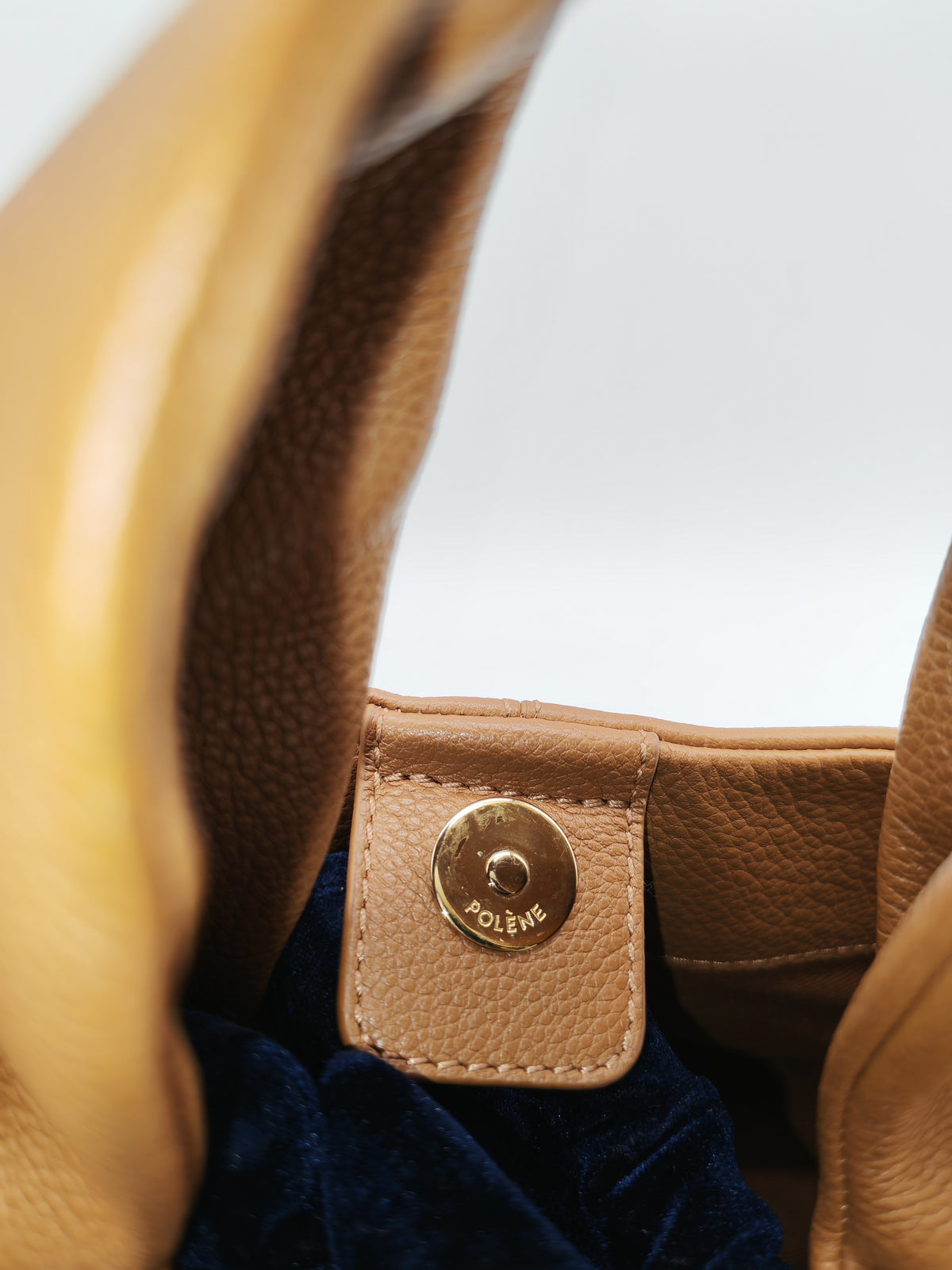 Polene Numero Neuf in Camel Graine Leather