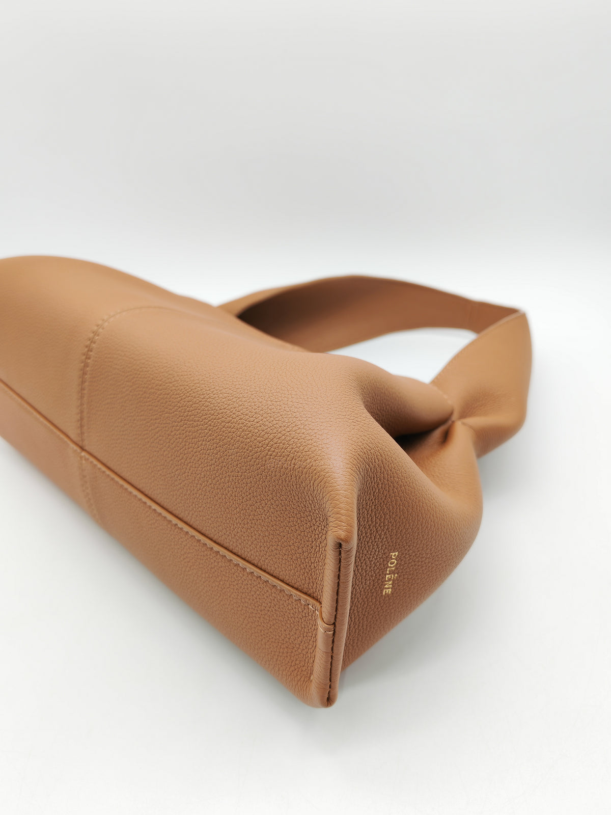 Polene Numéro Neuf East West in Camel Graine Textured Leather