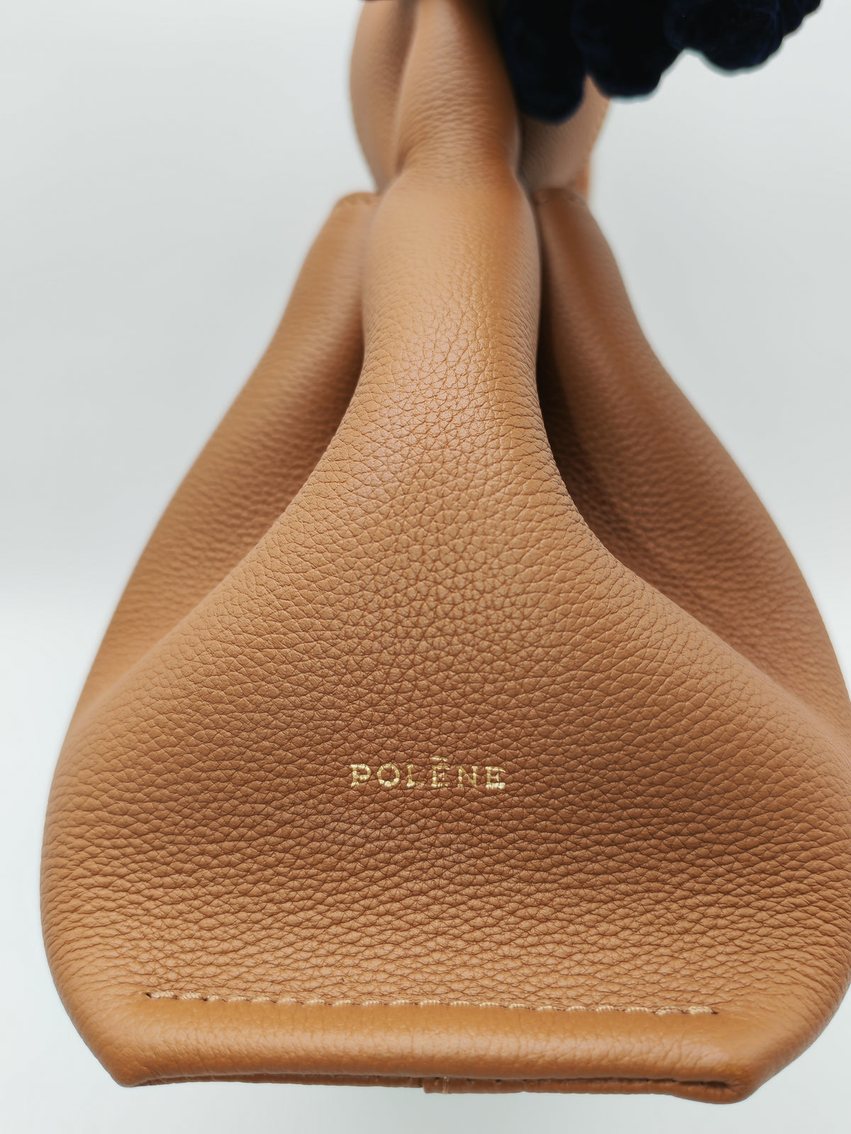 Polene Numéro Neuf East West in Camel Graine Textured Leather