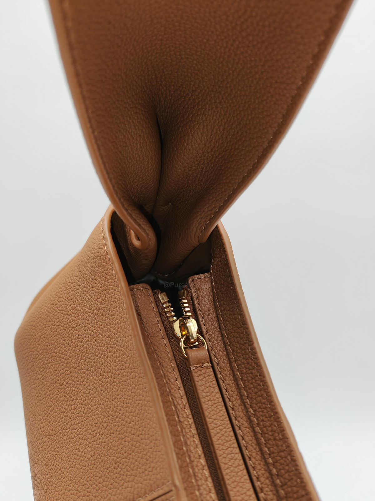 Polene Numéro Neuf East West in Camel Graine Textured Leather