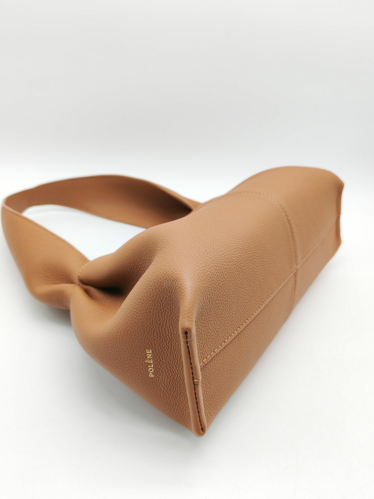 Polene Numéro Neuf East West in Camel Graine Textured Leather