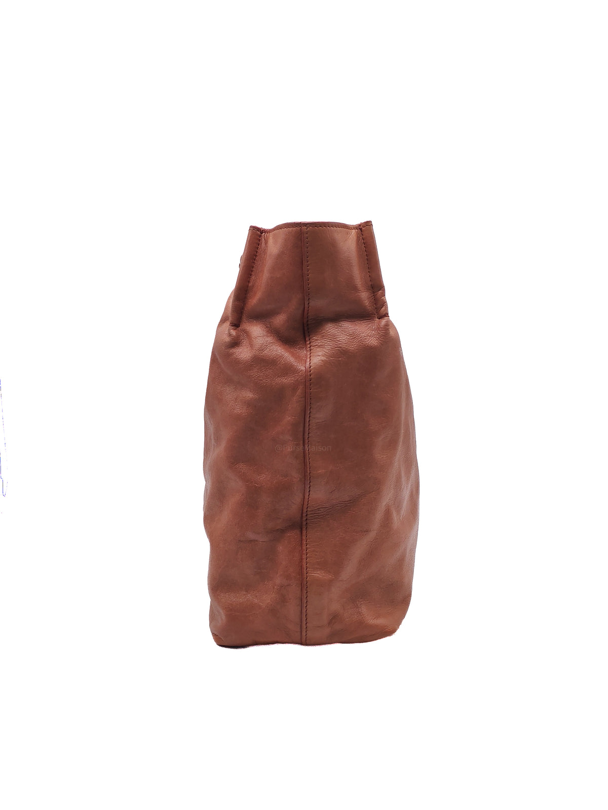 Prada Vitello Shine 2-way Tote Bag in Tan Vitello Daino Leather and Silver Hardware
