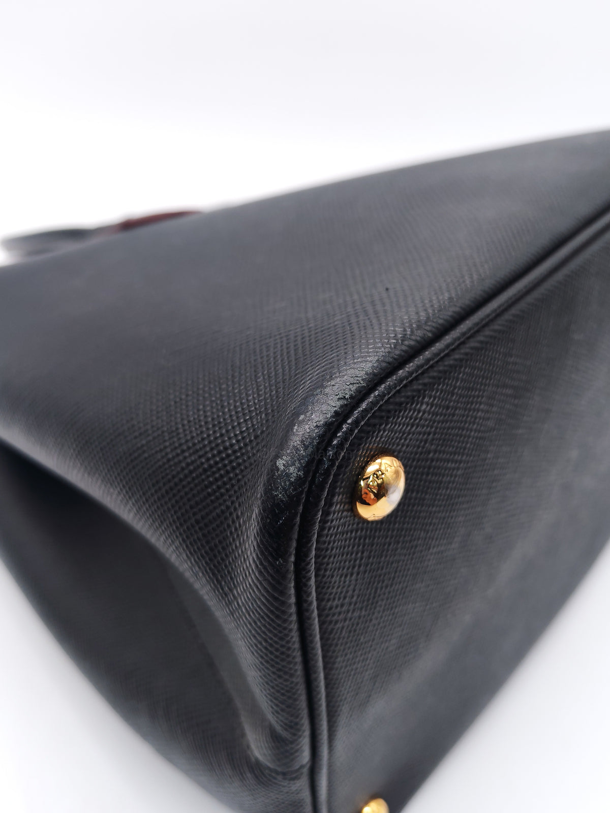 Prada Saffiano Cuir Black Double Bag Medium