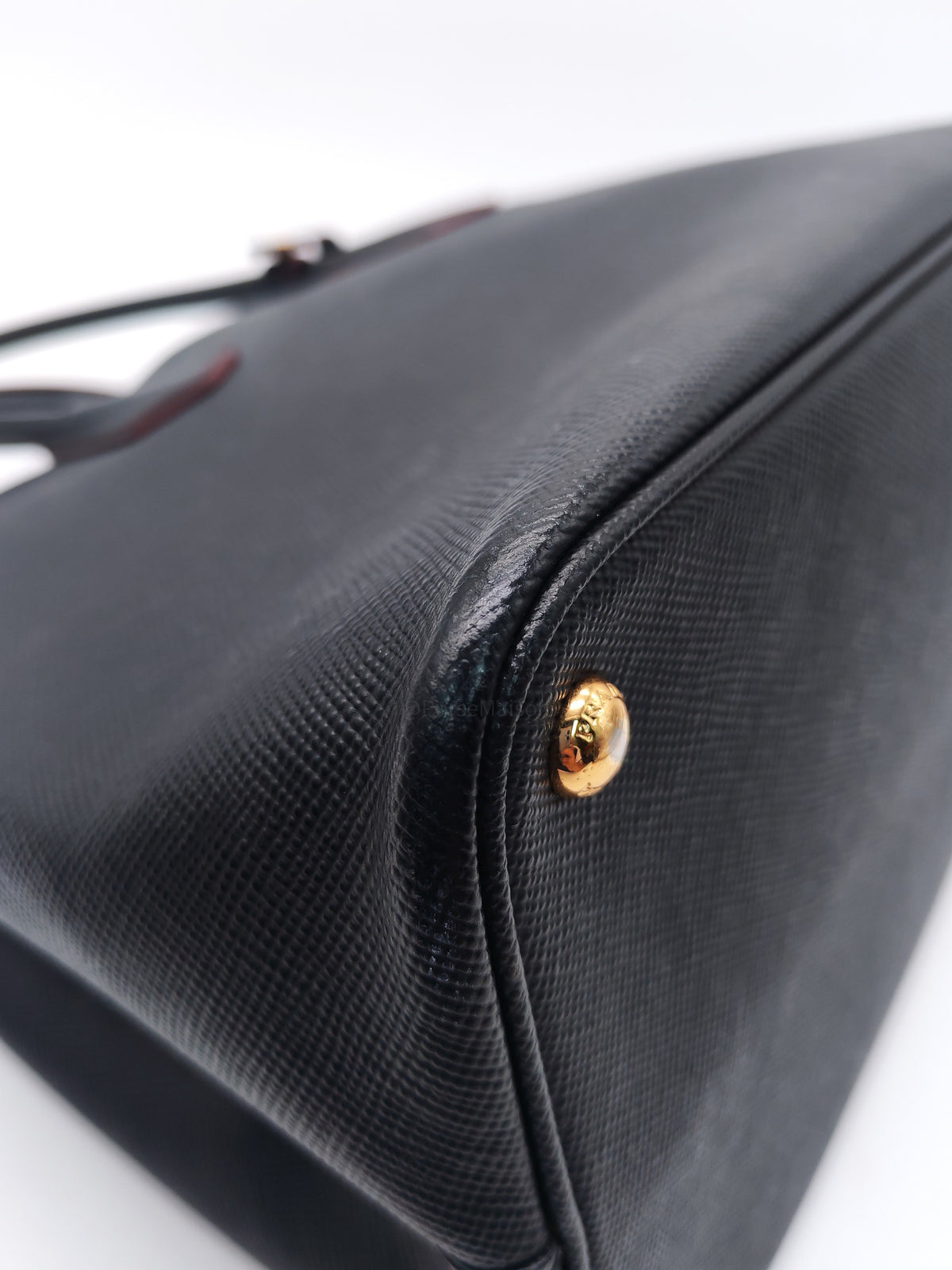 Prada Saffiano Cuir Black Double Bag Medium