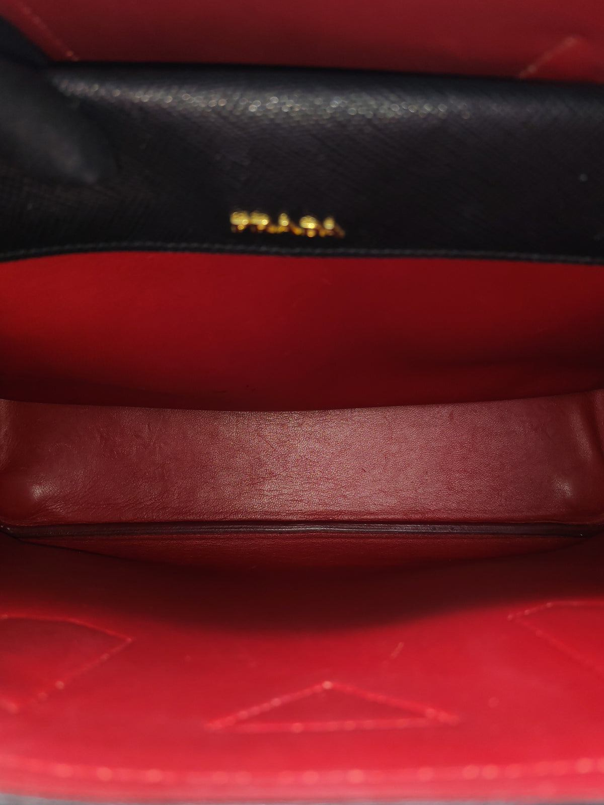 Prada Saffiano Cuir Black Double Bag Medium