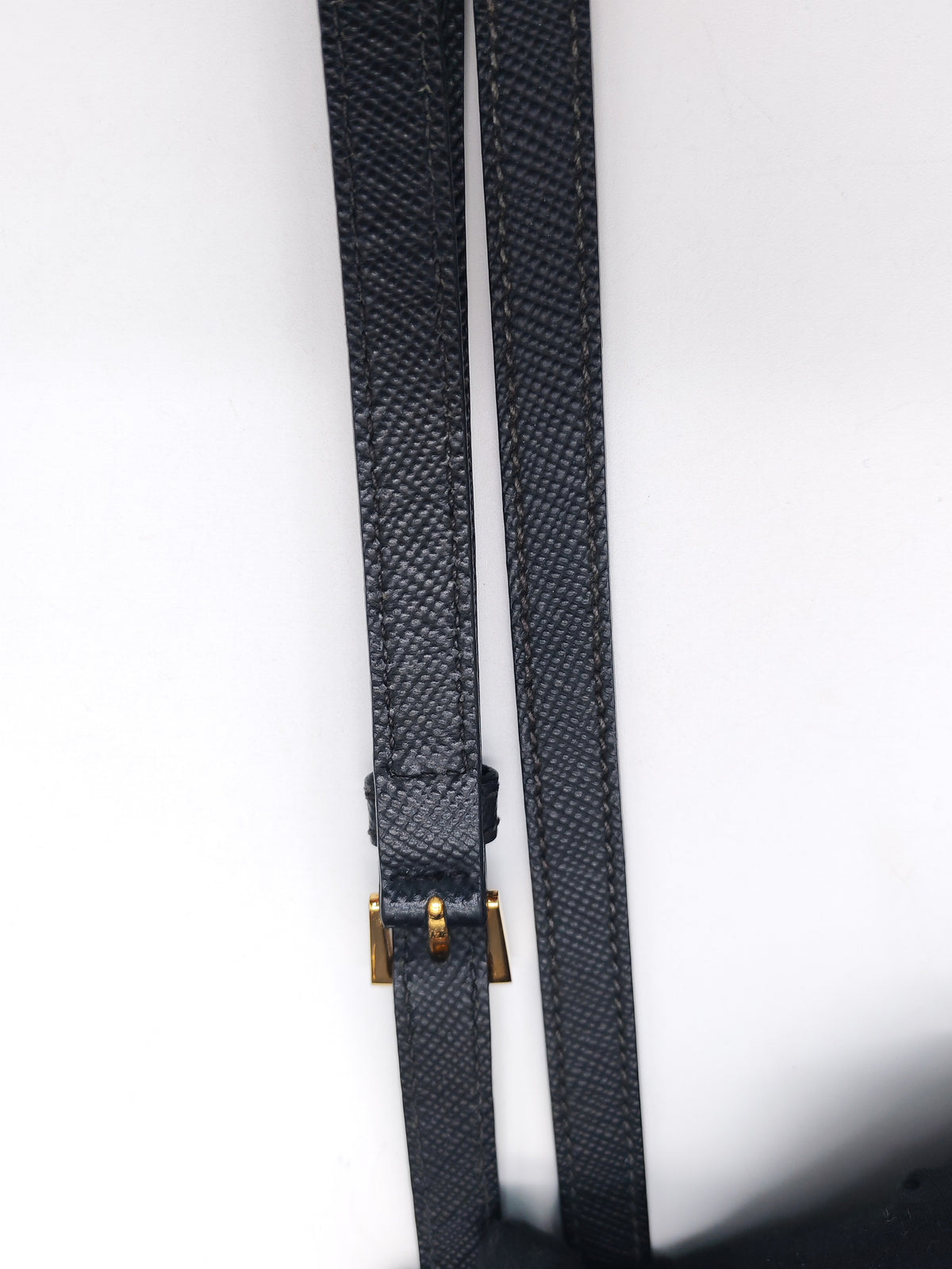 Prada Saffiano Cuir Black Double Bag Medium