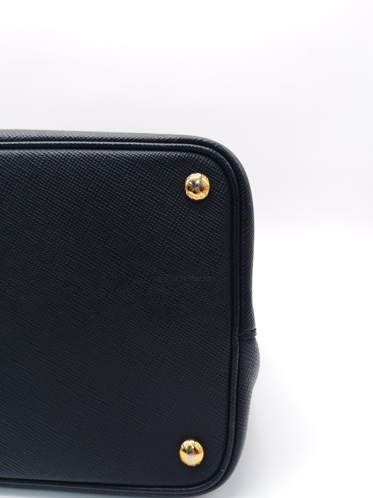 Prada Saffiano Cuir Black Double Bag Medium