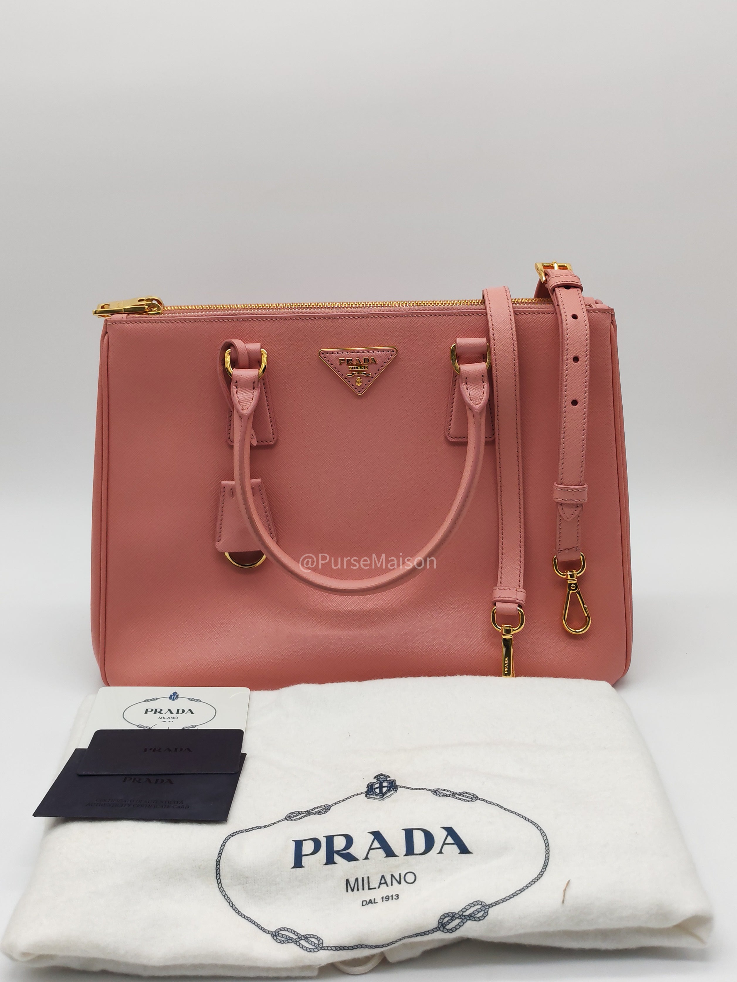 Prada Galleria&nbsp; Saffiano Leather Bag Petalo GHW