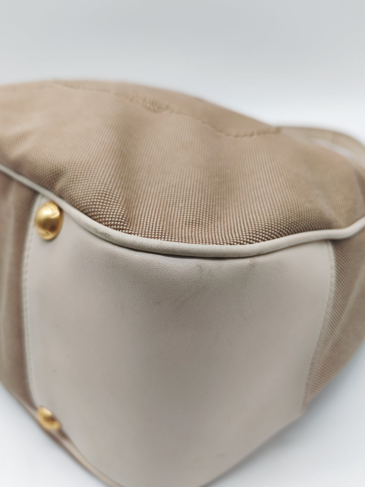 Prada Logo Jacquard Canvas Hobo Bag in Slouchy Brown Monogram Canvas and Gold Hardware