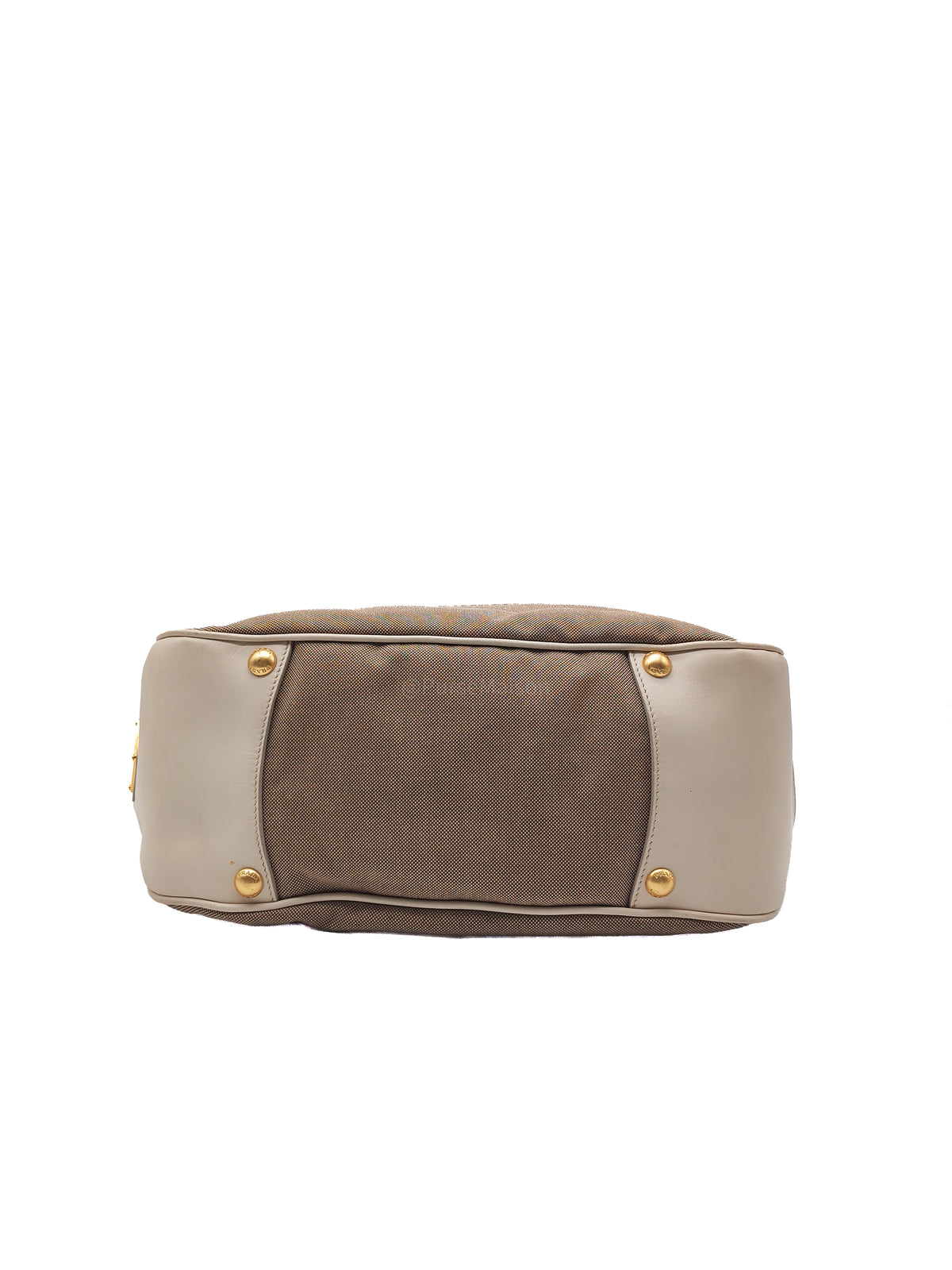 Prada Logo Jacquard Canvas Hobo Bag in Slouchy Brown Monogram Canvas and Gold Hardware