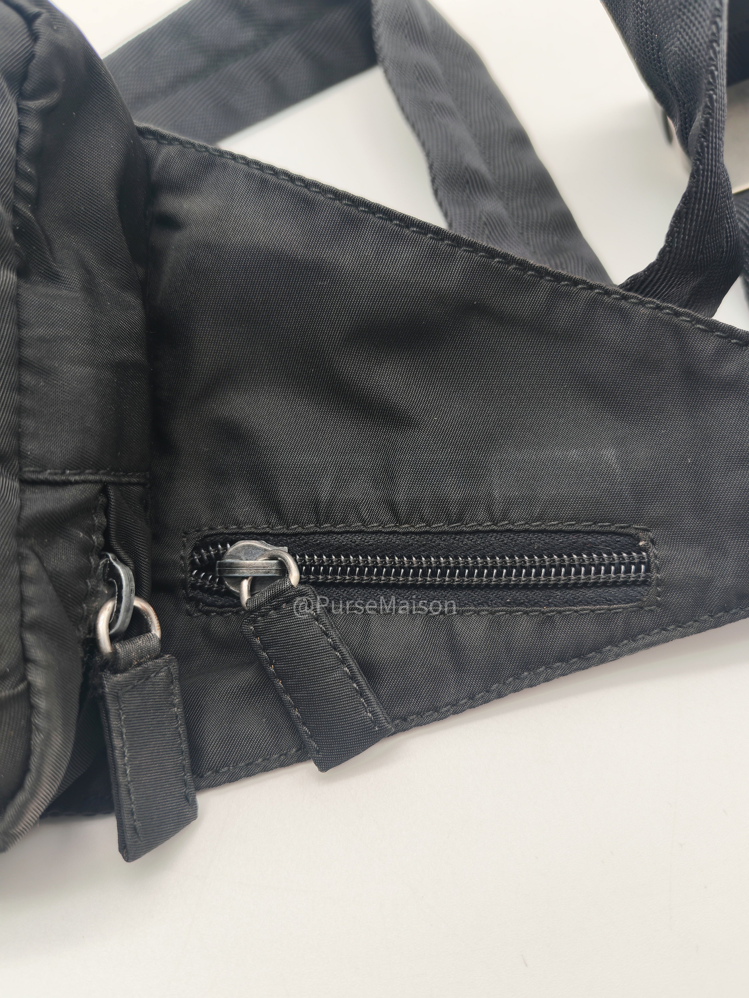 Prada Tessuto nylon Multi-Pocket Belt Bag in Triangle Logo Plaque