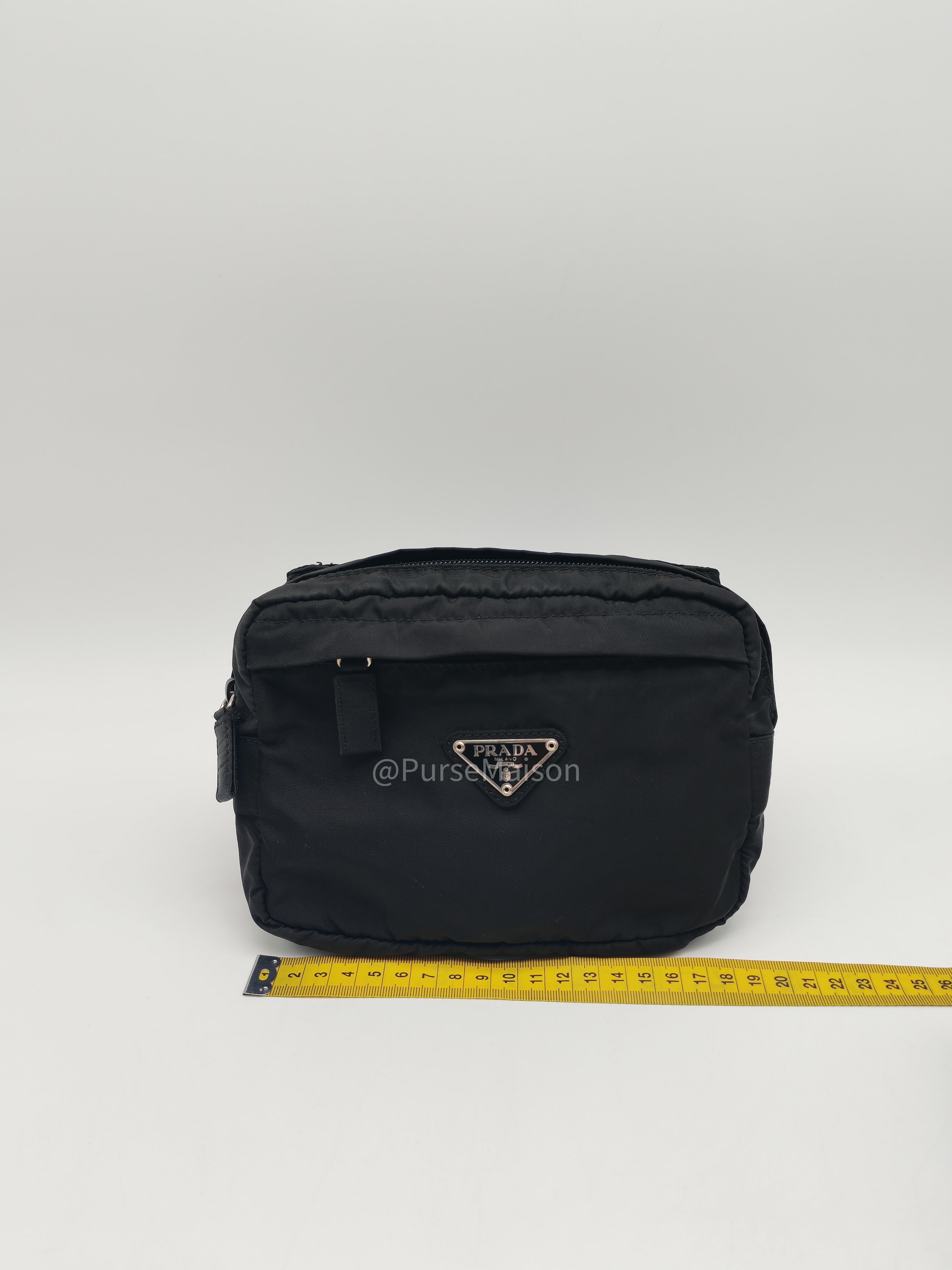 Prada Tessuto nylon Multi-Pocket Belt Bag in Triangle Logo Plaque