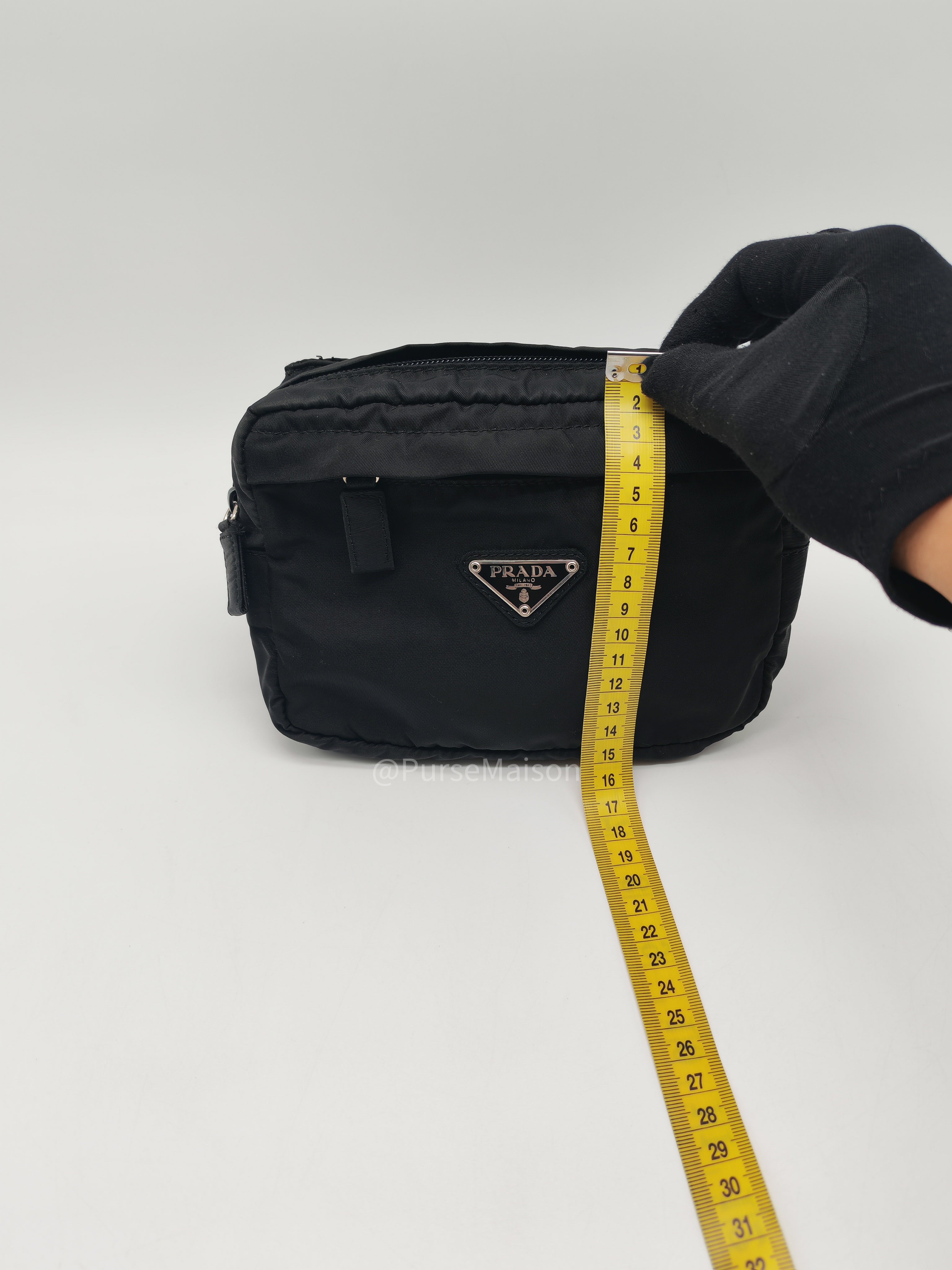 Prada Tessuto nylon Multi-Pocket Belt Bag in Triangle Logo Plaque