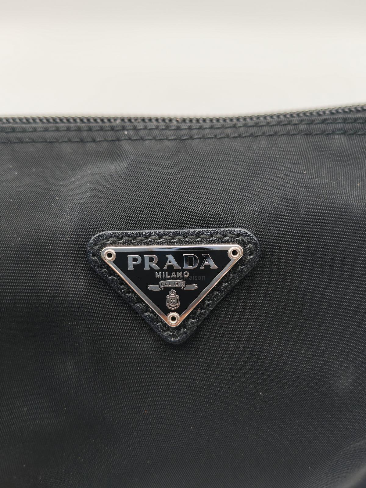 Prada Nylon Cosmetic Pouch in Black Nylon Canvas