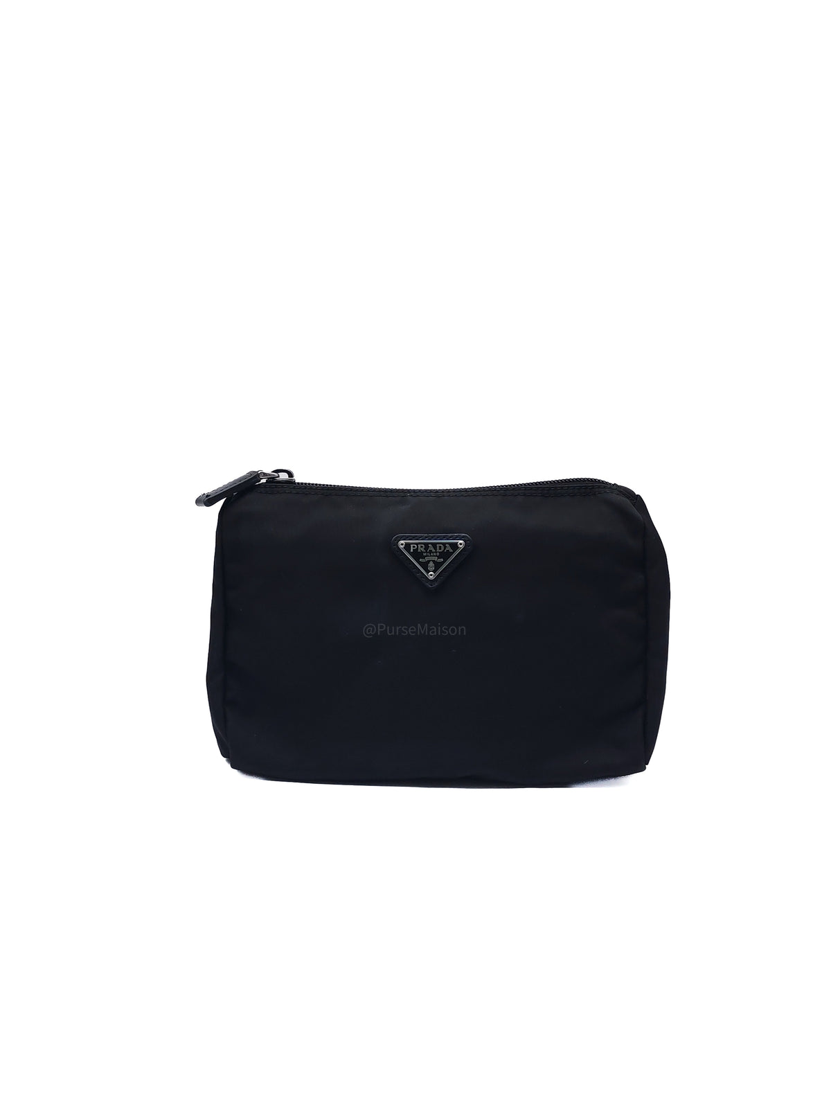 Prada Nylon Cosmetic Pouch in Black Nylon Canvas