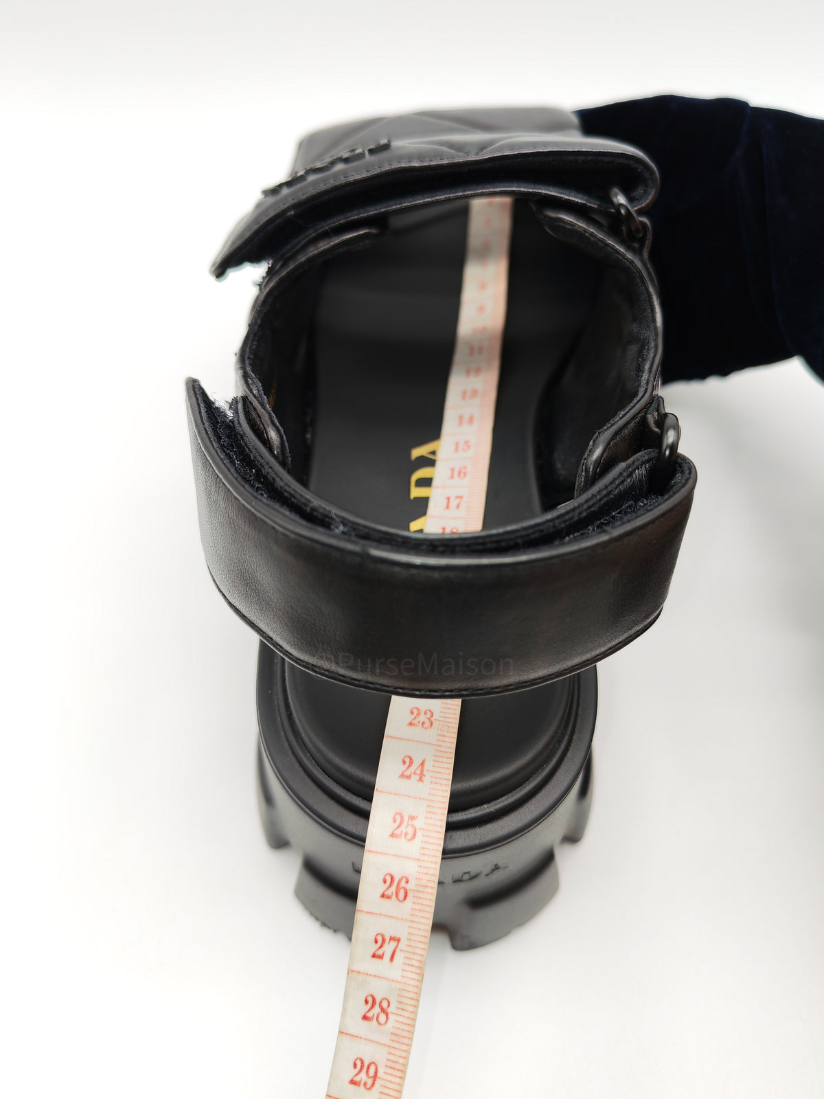 Prada Monolith Quilted Sandals in Black Nappa Leather Size 36 (24cm)