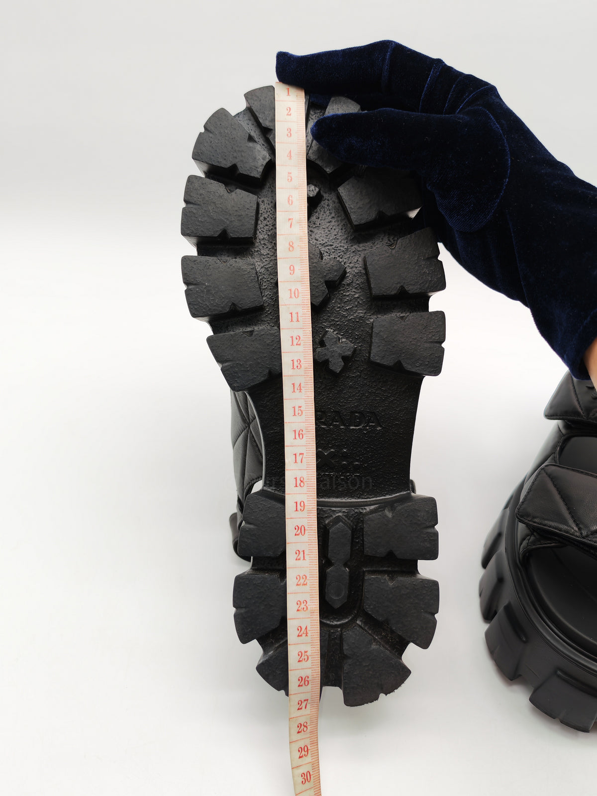 Prada Monolith Quilted Sandals in Black Nappa Leather Size 36 (24cm)