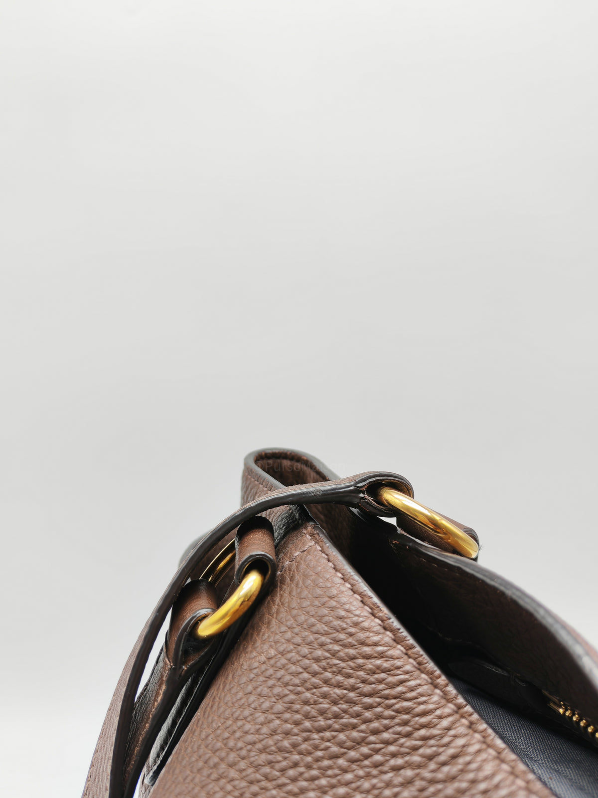 Prada BR4970 Marmo in Caffe Vitello Daino Leather Double-Pocket Tote Bag