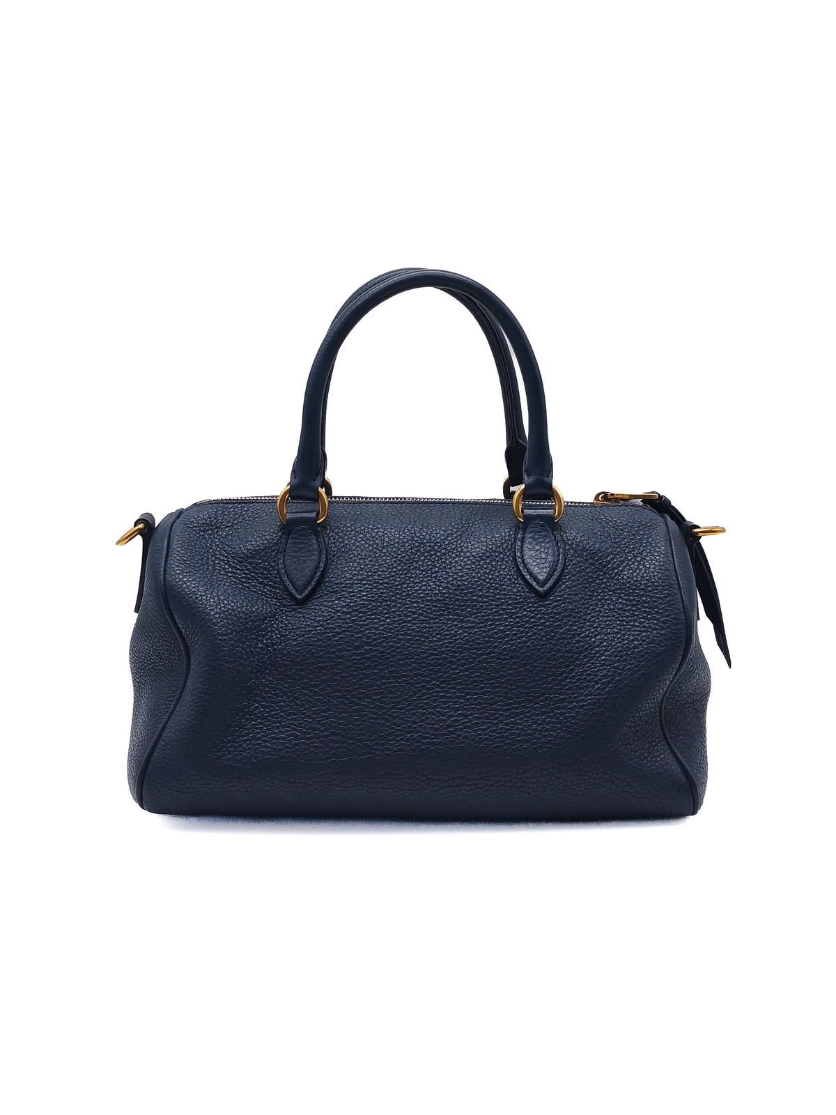 Prada 1BB797 Vitello Phenix Bauletto in Baltico