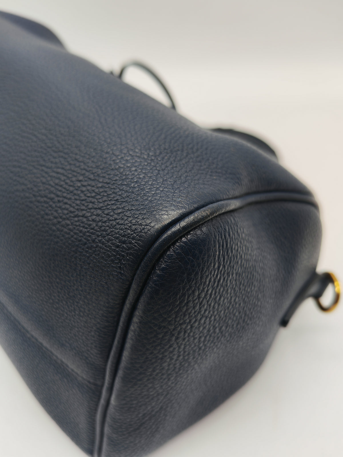 Prada 1BB797 Vitello Phenix Bauletto in Baltico