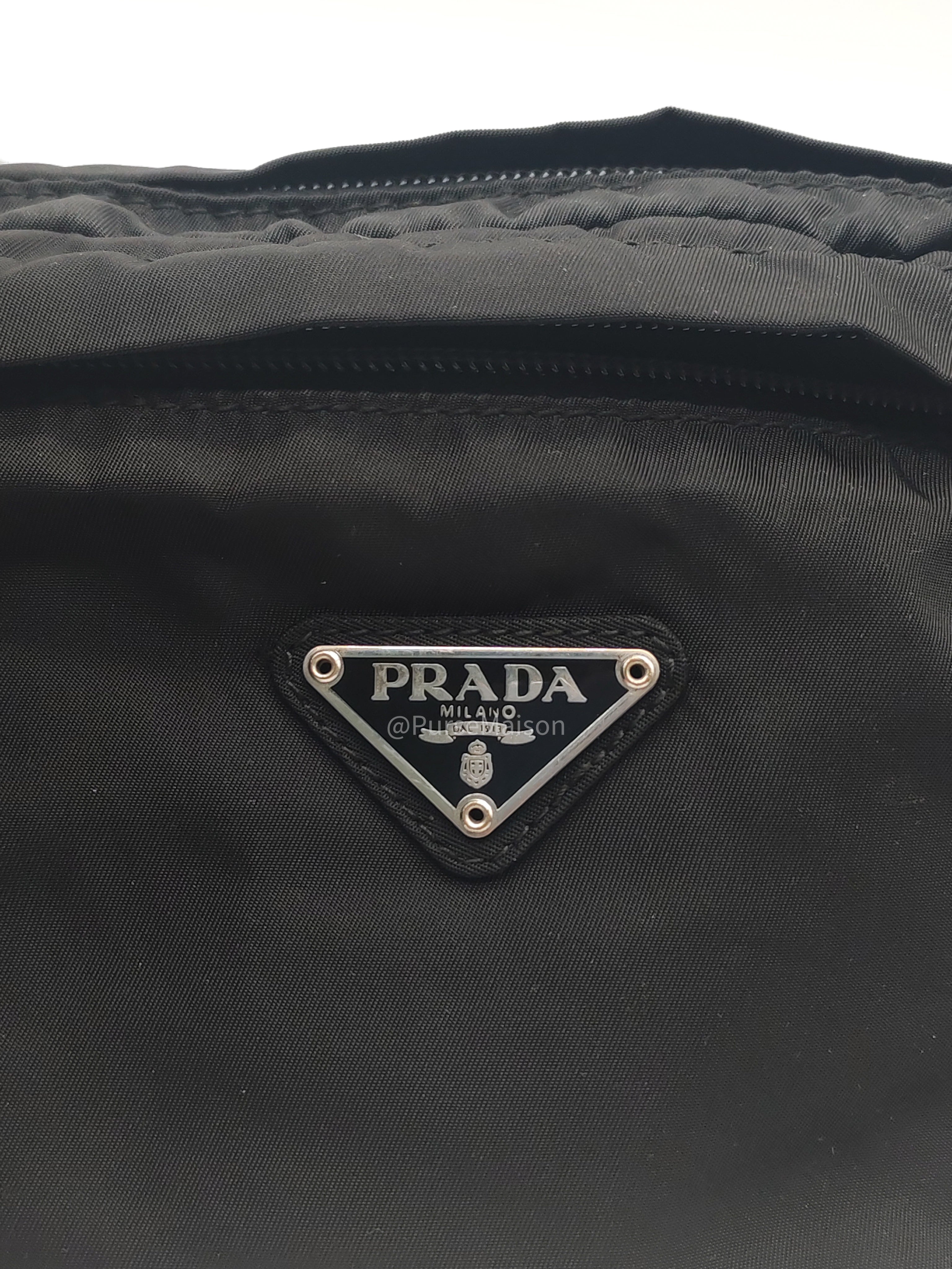 Prada Tessuto nylon Multi-Pocket Belt Bag in Triangle Logo Plaque