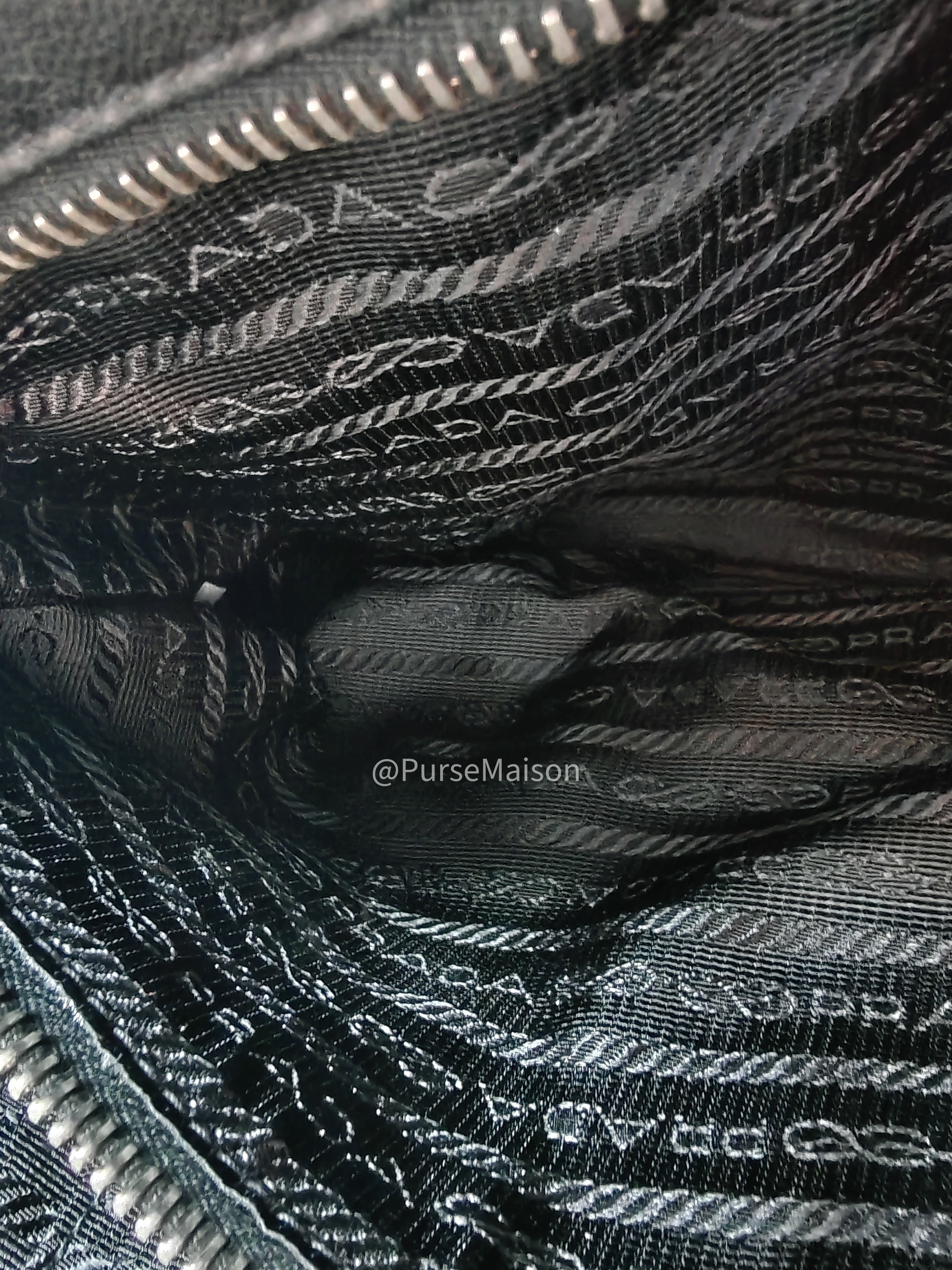 Prada Nappa in Black Gaufre Leather Shoulder Bag