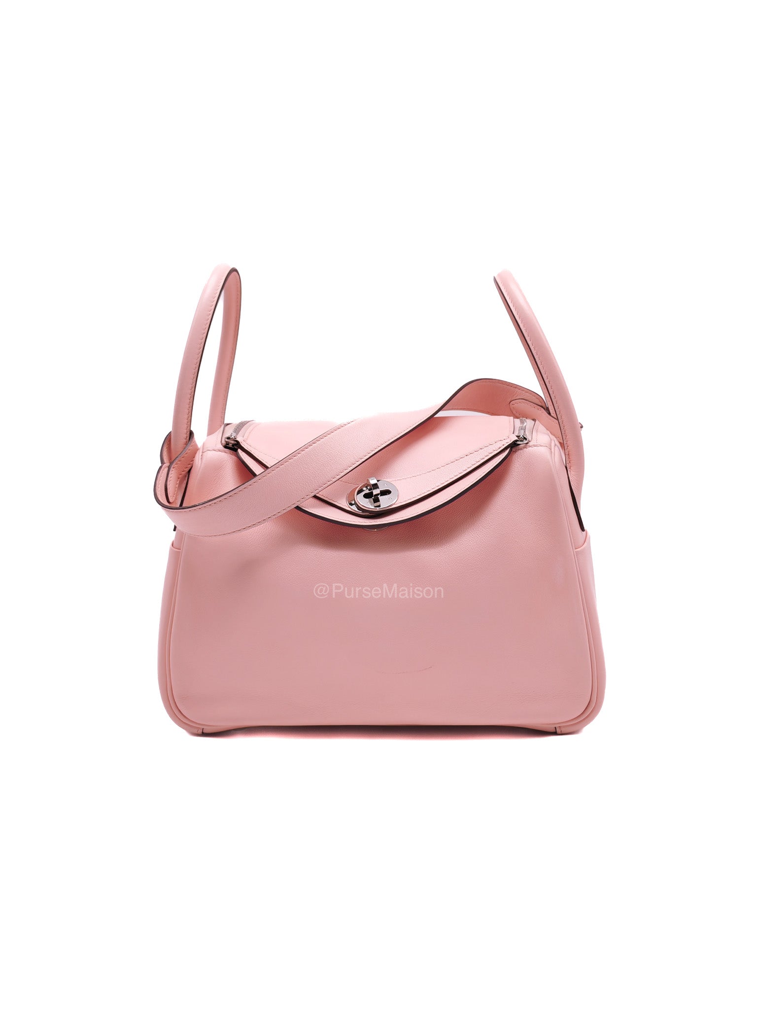 Hermes Lindy 26 in Rose Sakura Swift Leather Palladium Hardware Stamp X(2016)