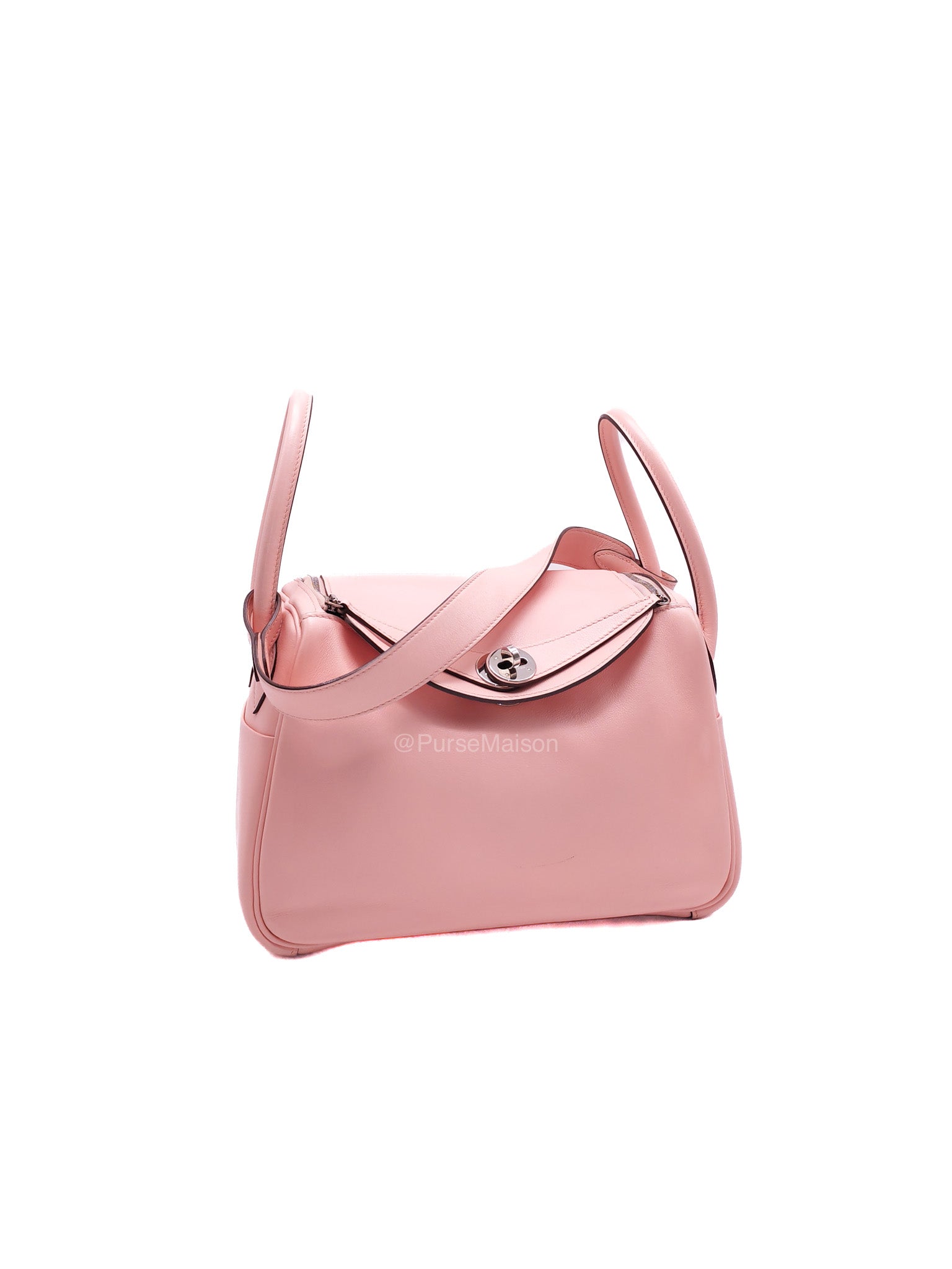 Hermes Lindy 26 in Rose Sakura Swift Leather Palladium Hardware Stamp X(2016)