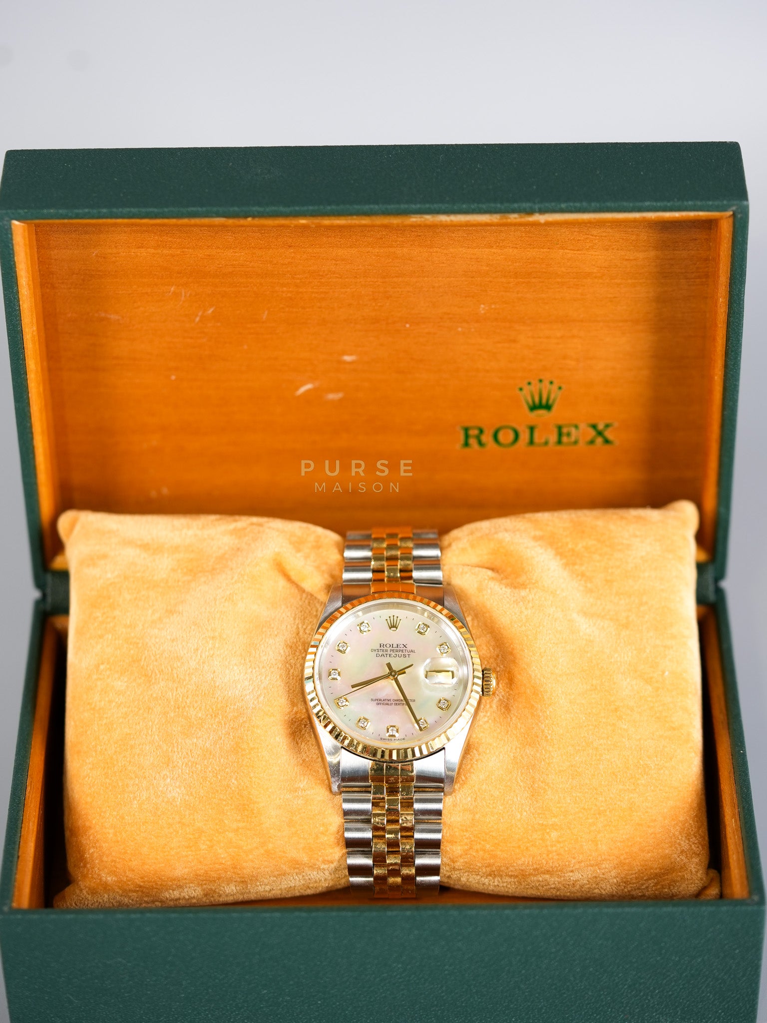 Datejust 36mm Mother of Pearl Two-tone Stainless Steel Strap | Purse Maison Luxury Bags Shop