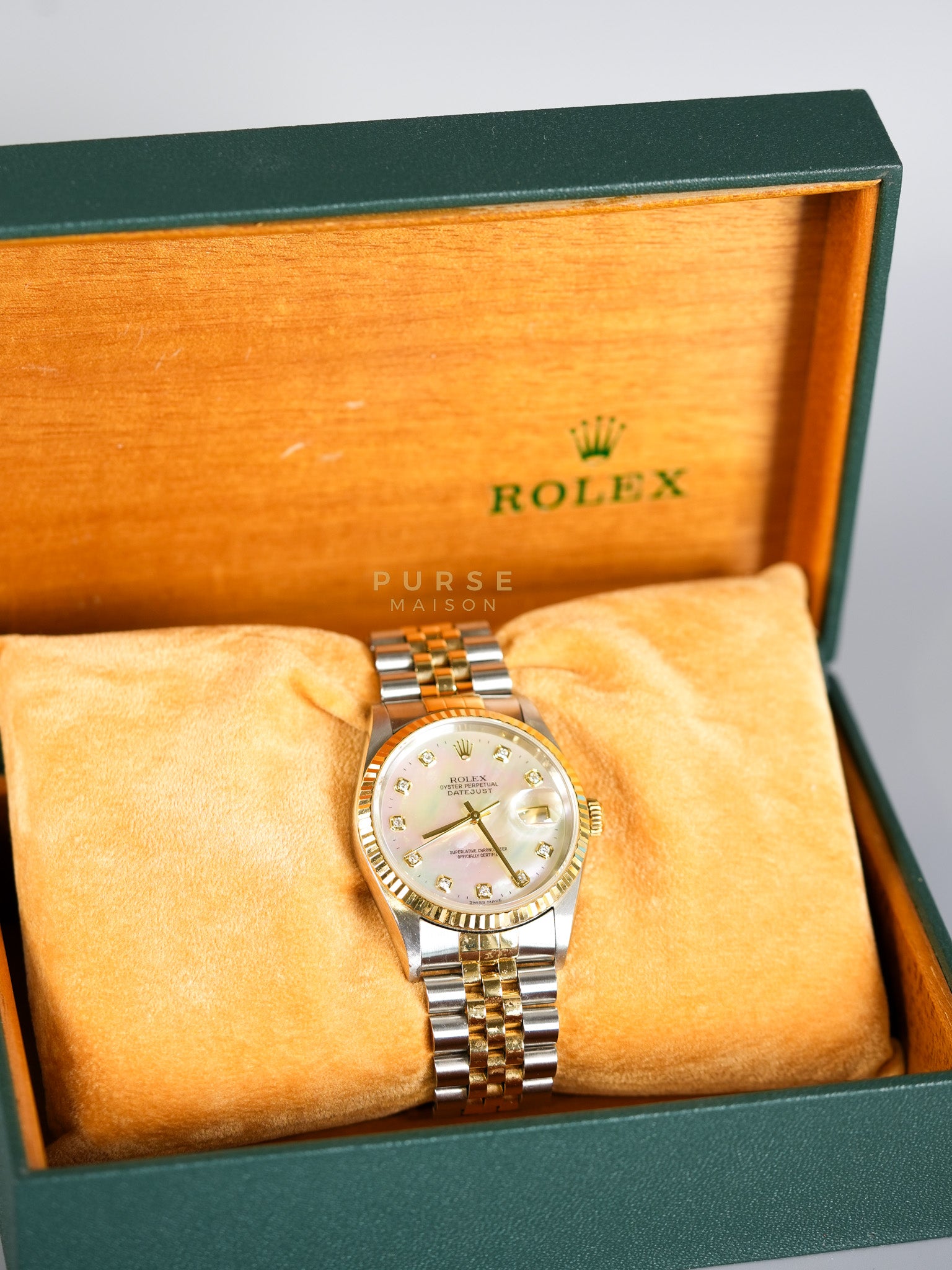 Datejust 36mm Mother of Pearl Two-tone Stainless Steel Strap | Purse Maison Luxury Bags Shop