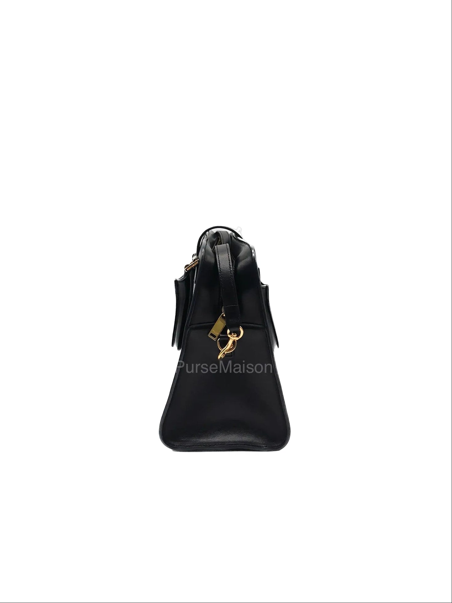 Saint Laurent Cabas Small Monogram in Black Smooth Calfskin Leather