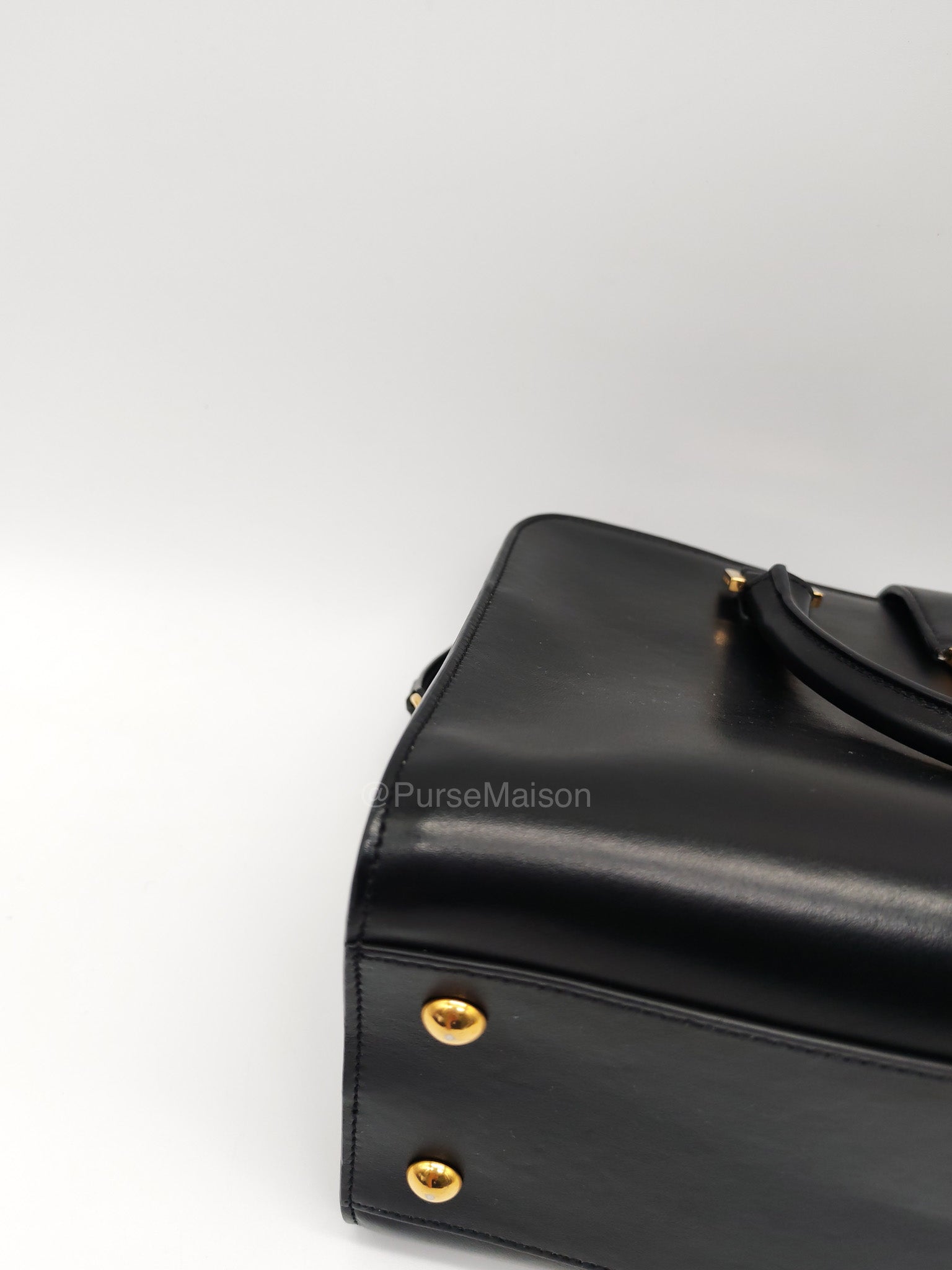 Saint Laurent Cabas Small Monogram in Black Smooth Calfskin Leather