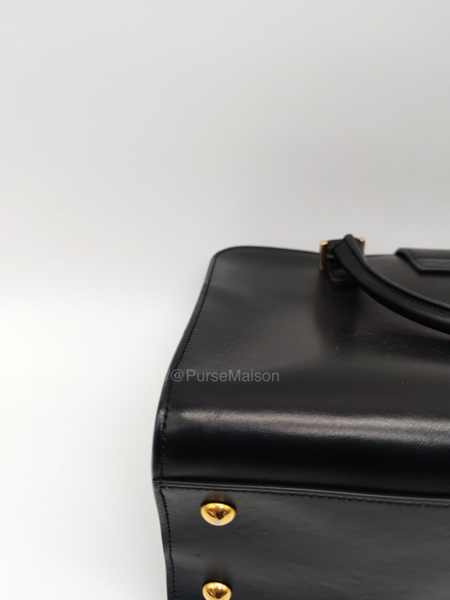 Saint Laurent Cabas Small Monogram in Black Smooth Calfskin Leather
