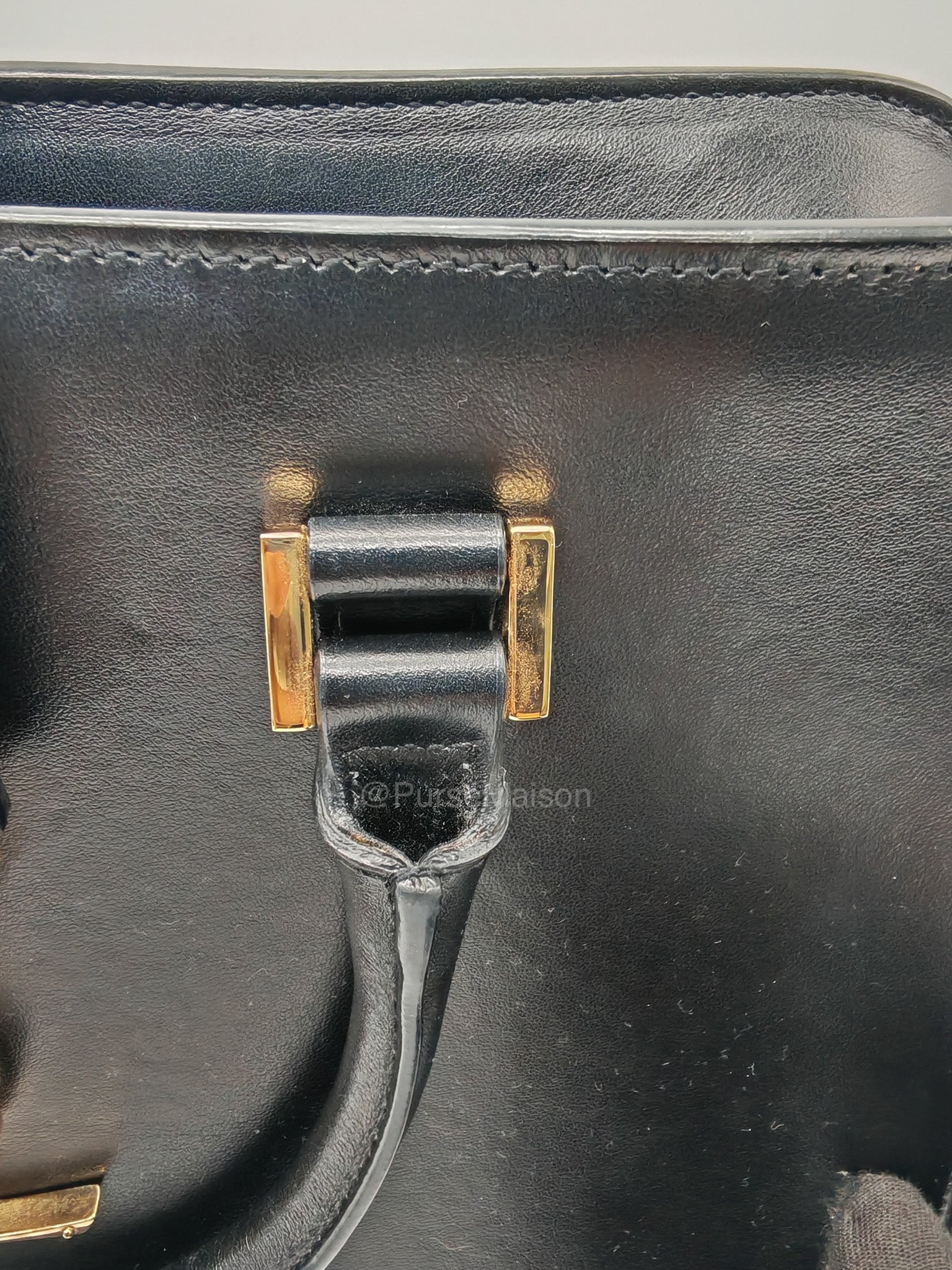 Saint Laurent Cabas Small Monogram in Black Smooth Calfskin Leather