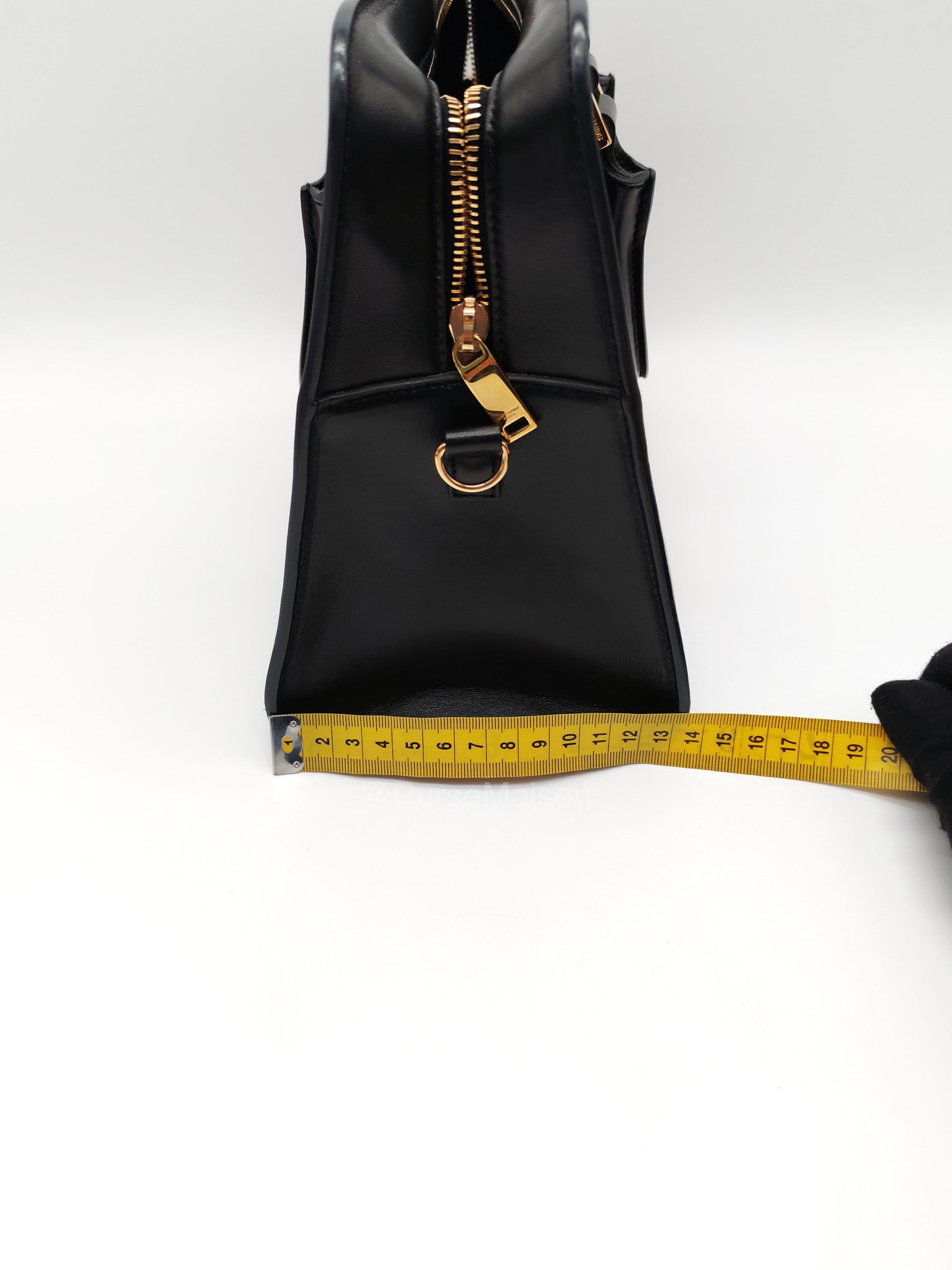 Saint Laurent Cabas Small Monogram in Black Smooth Calfskin Leather