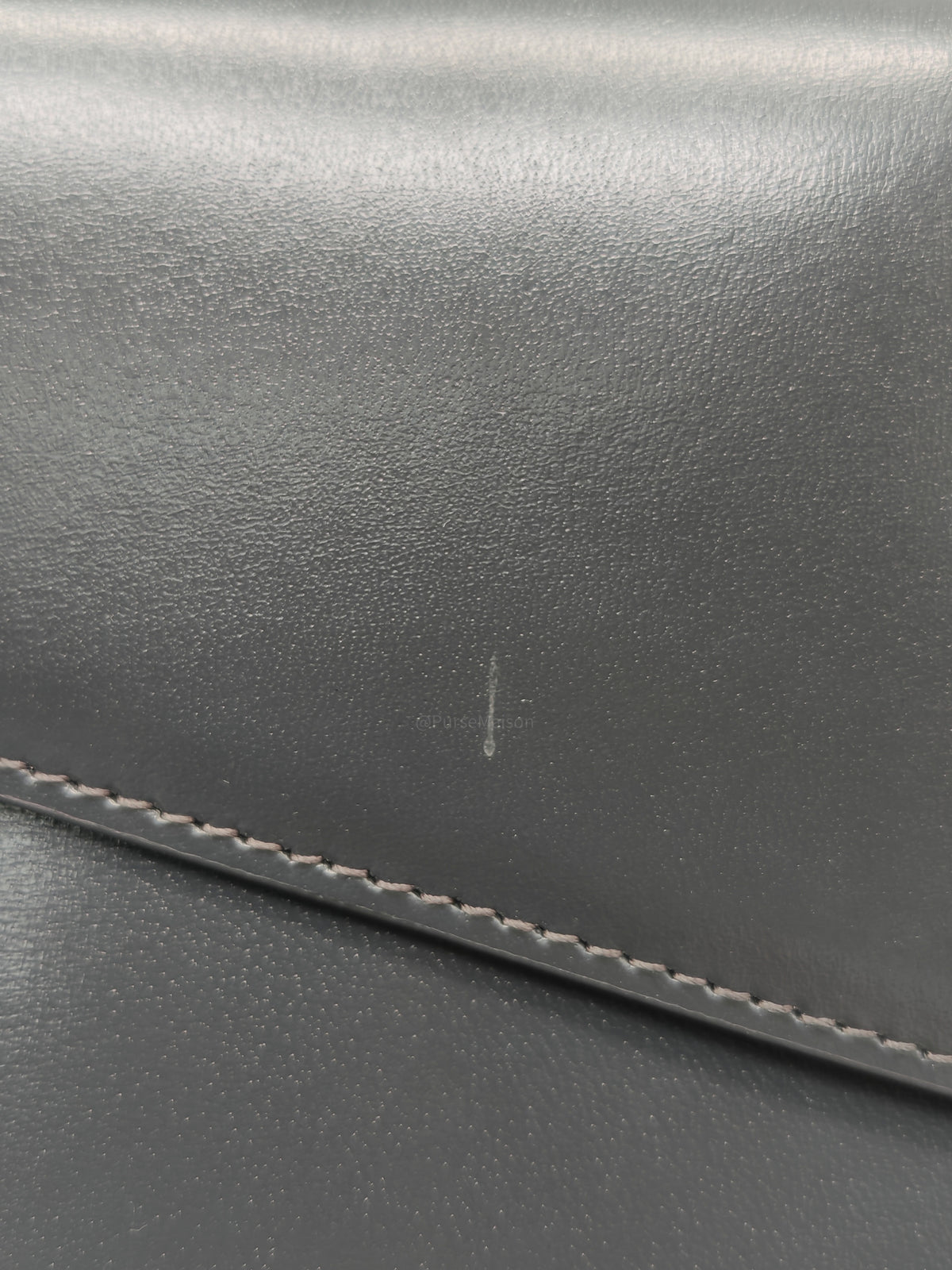 Yves Saint Laurent Uptown Tote Bag in Charcoal Calfskin Leather and Gold Hardware