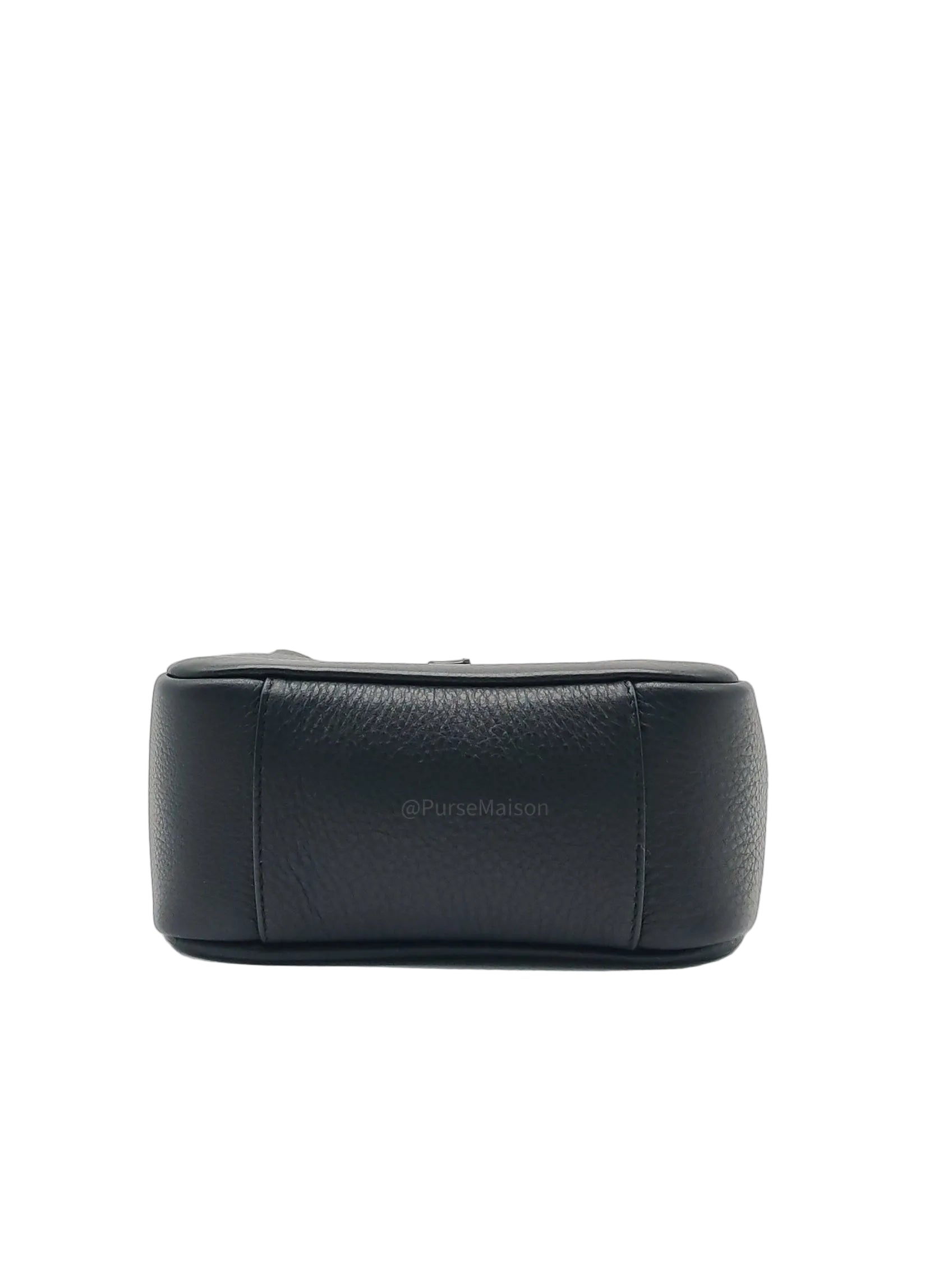 Saint Laurent Le 5 a 7 Supple Baby Hobo Bag in Black Grained Calfskin Leather