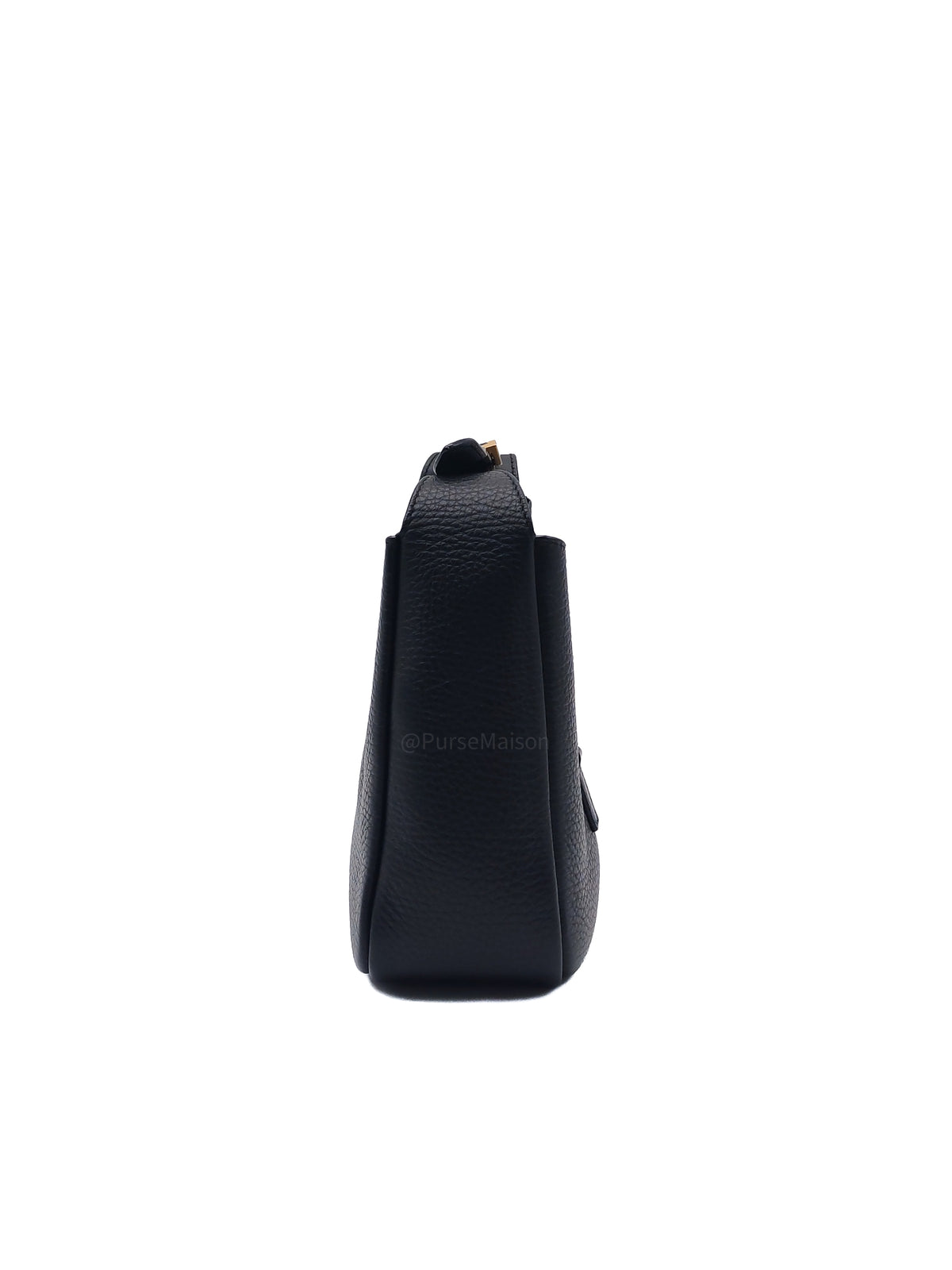 Yves Saint Laurent Le 5 à 7 Supple Baby Hobo Bag in Black Grained Calfskin Leather and Gold Hardware