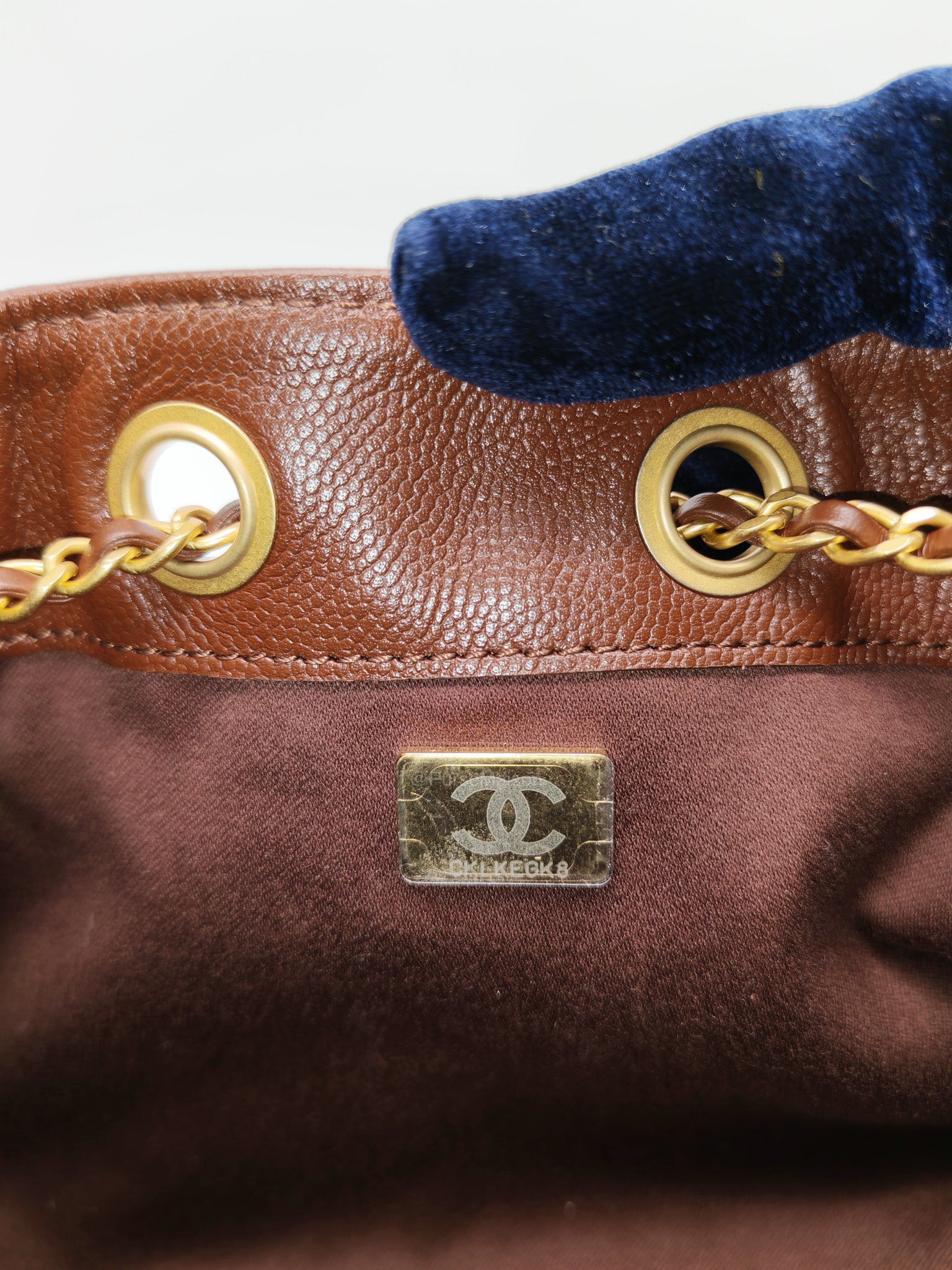 Chanel 25 Mini Chocolate Brown Caviar Leather and Aged Gold Hardware Microchip