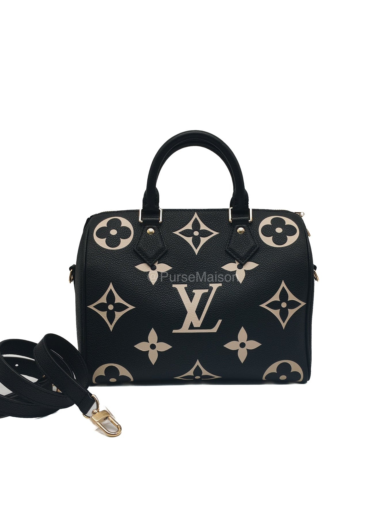 Louis Vuitton Speedy Bandouliere 25 in Bicolor Monogram Empreinte Leather (Microchip)
