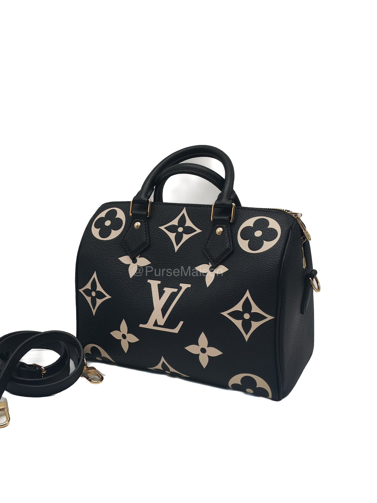 Louis Vuitton Speedy Bandouliere 25 in Bicolor Monogram Empreinte Leather (Microchip)