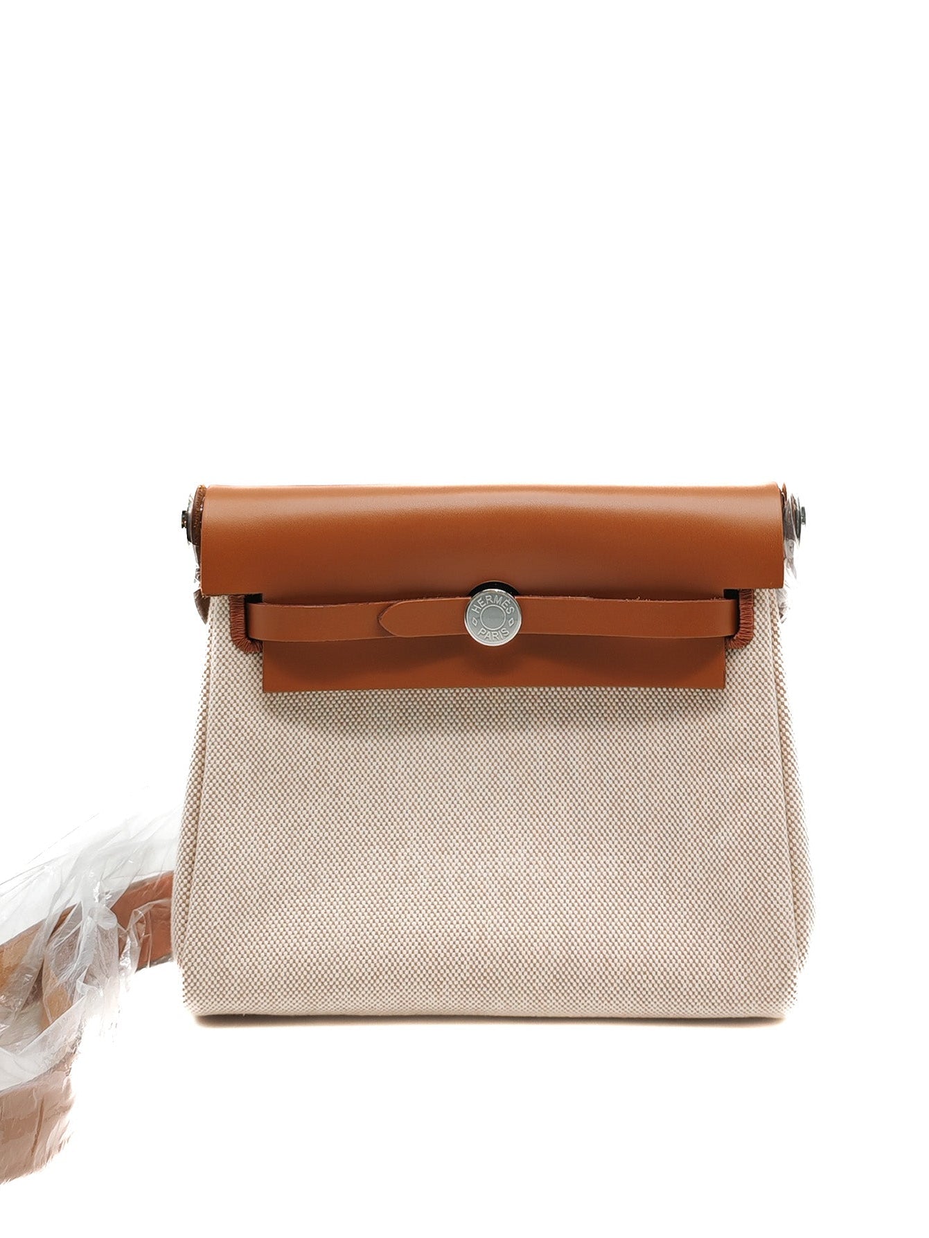 Hermes Mini Herbag 20 in Canvas & Palladium Hardware Stamp K( 2025)